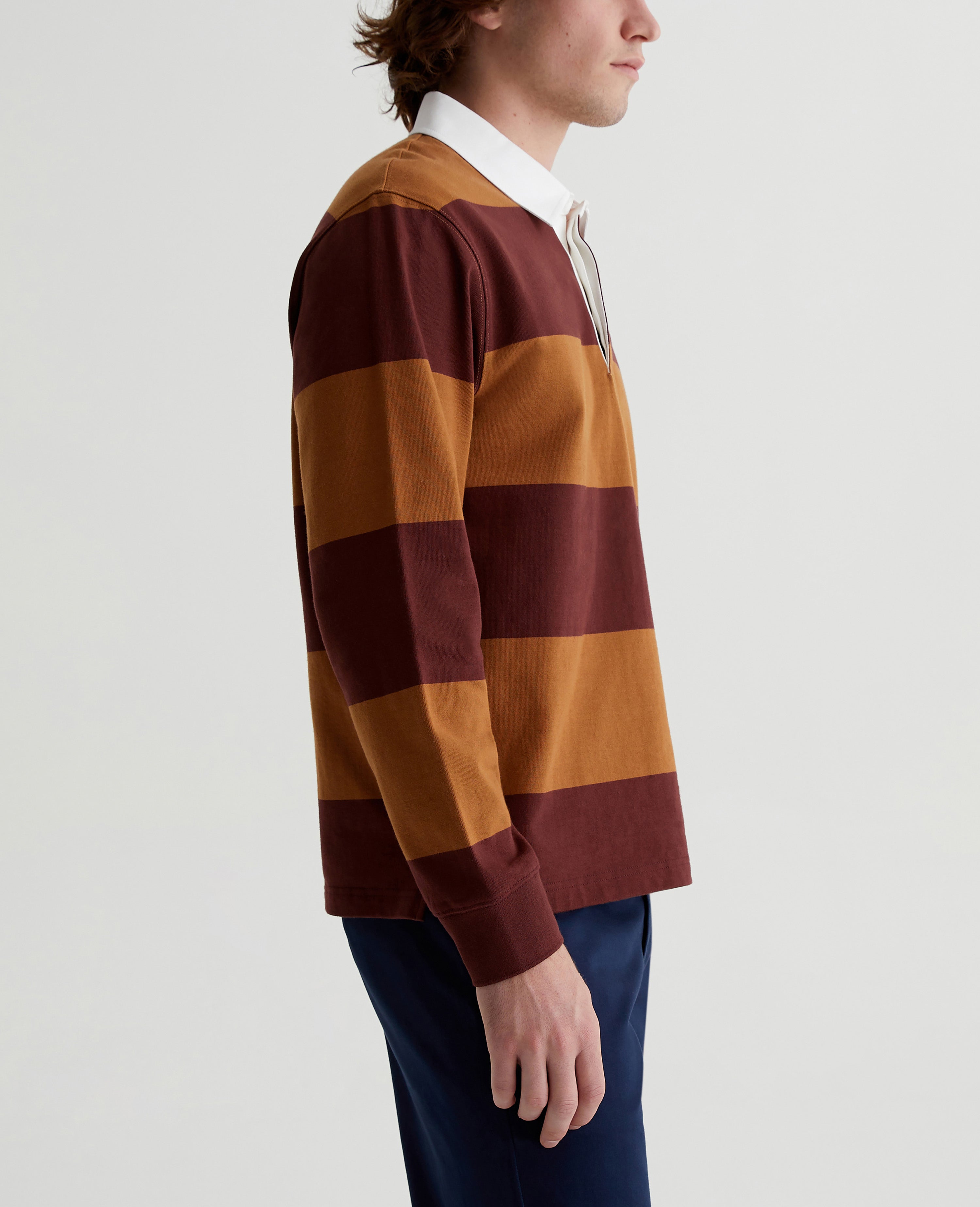 トップス DIGAWEL RUGBY SHIRT (CAMEL) 2 Border Rugby Shirt – DIGAWEL ONLINE STORE
