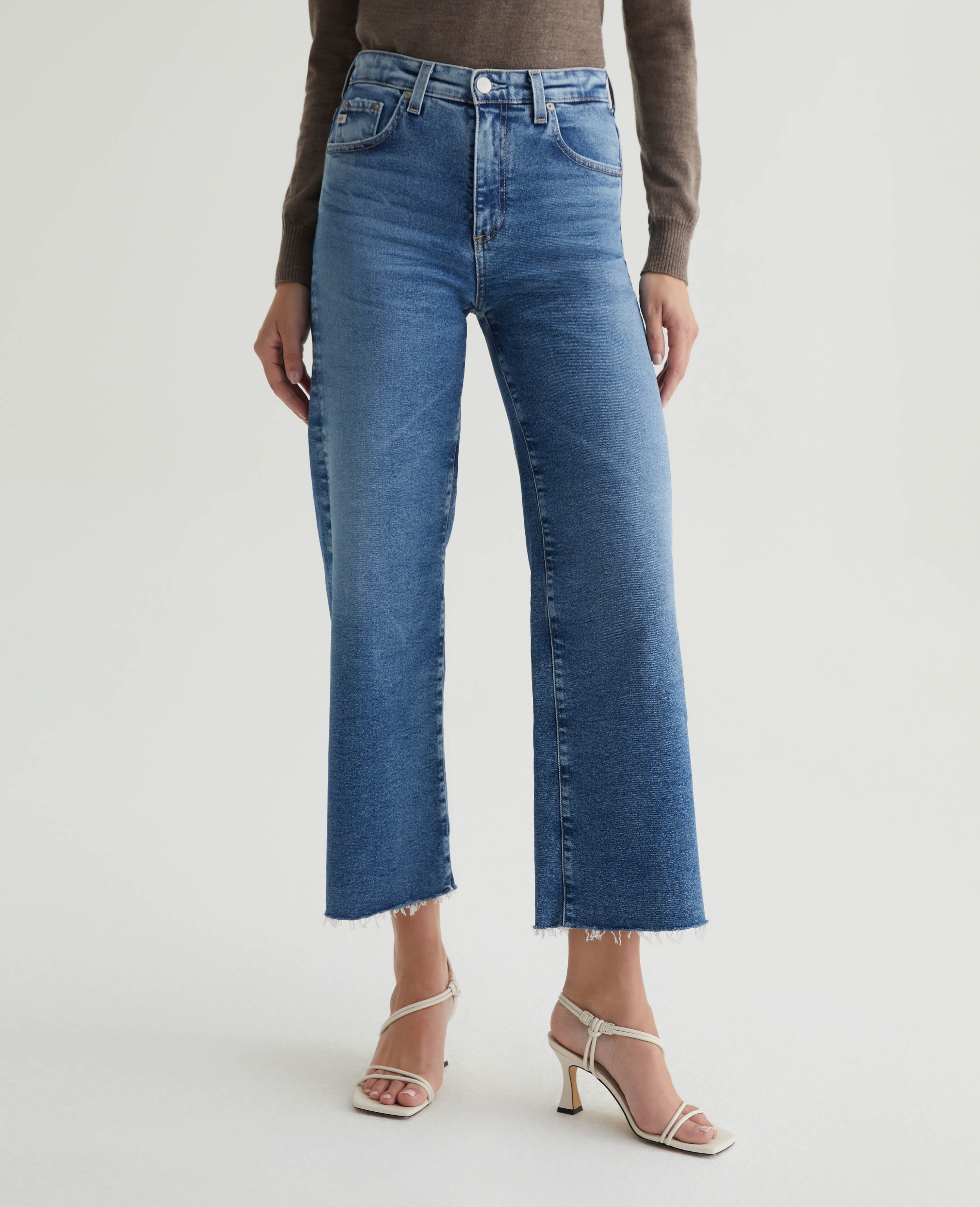 Womens Saige Wide Leg Crop 18 Years Atlantic