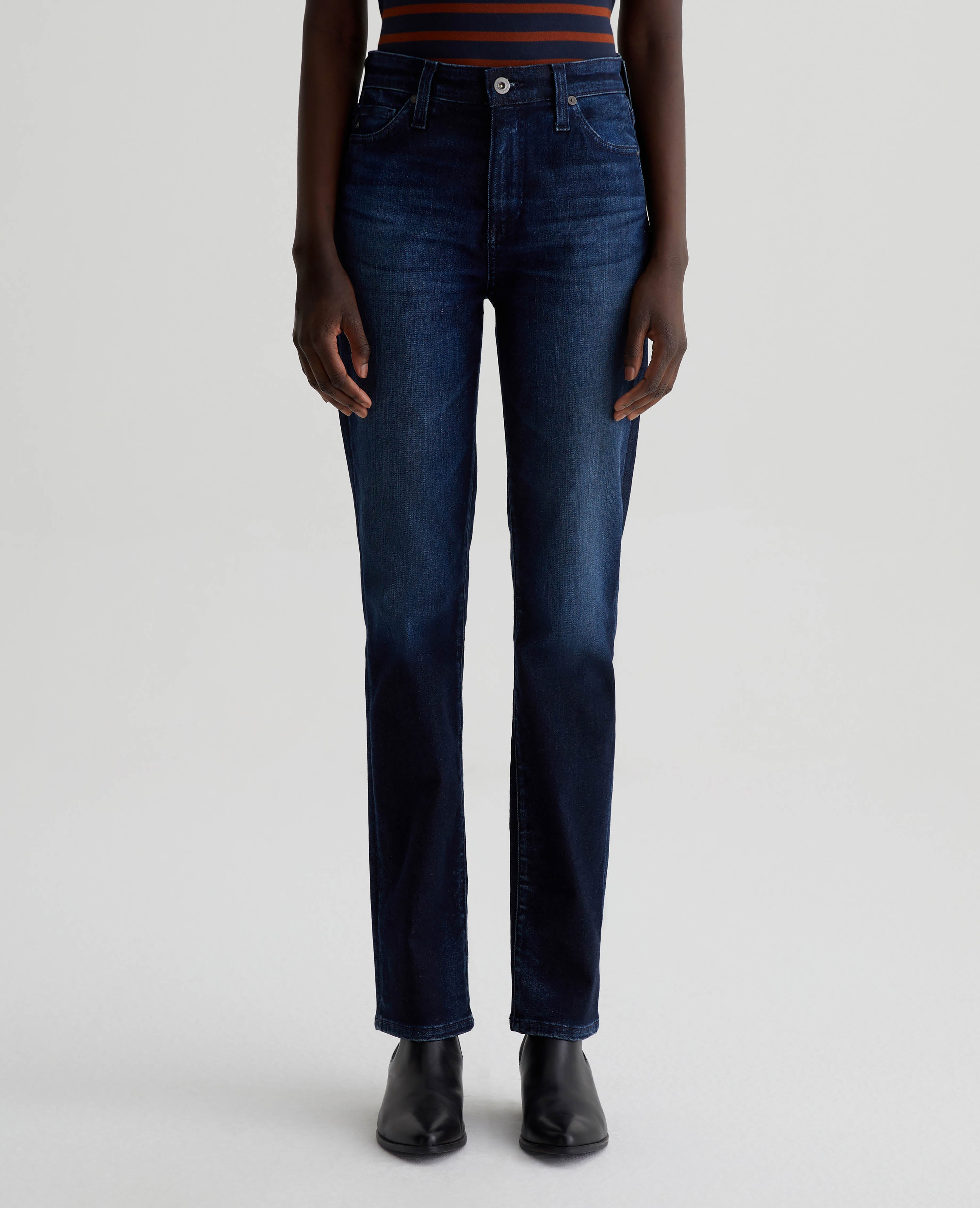 Èaphi WAVE DESIGN HIGH WAIST DENIM navy WAVE DESIGN HIGH WAIST DENIM