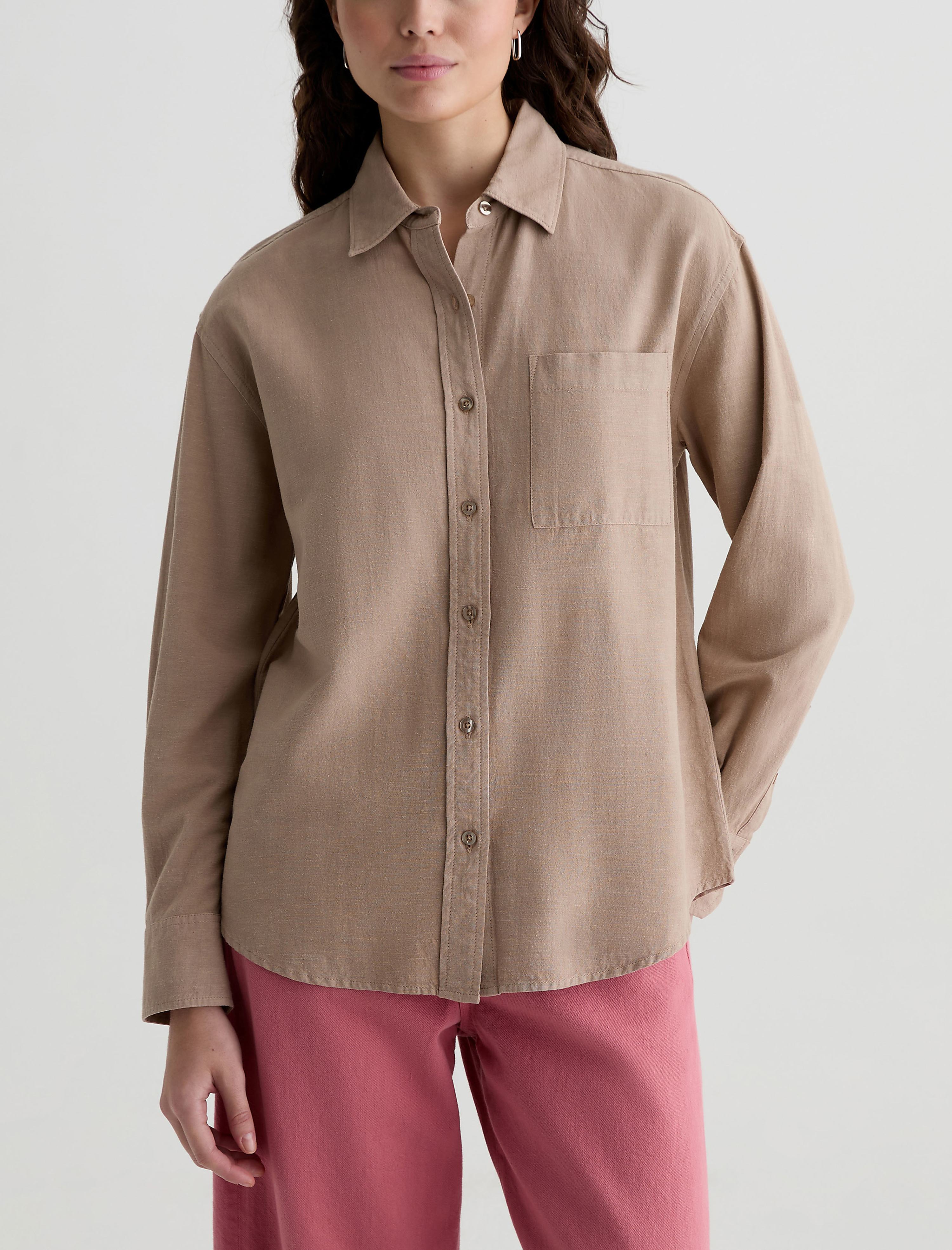 Women Addison Shirt Simple Taupe