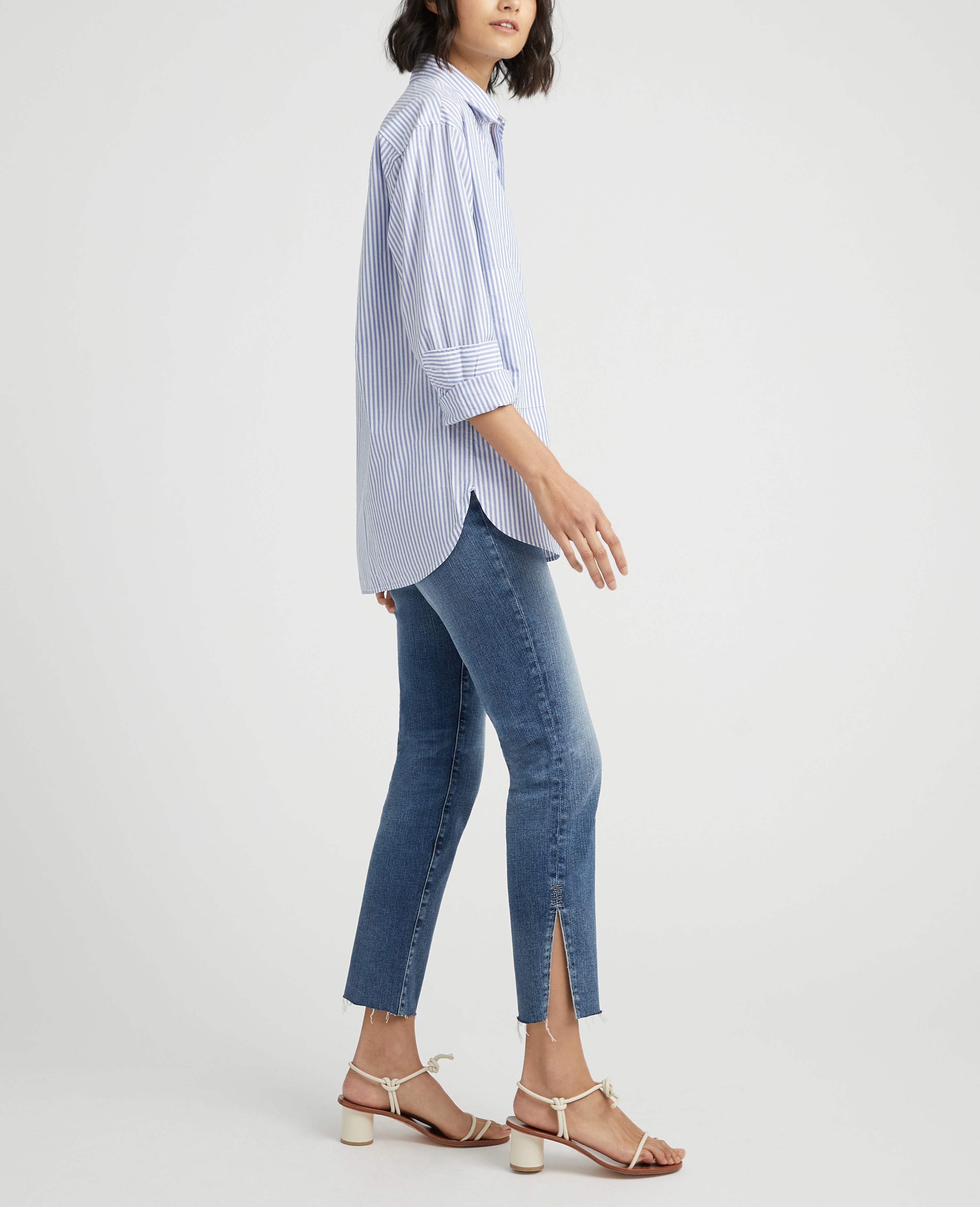 Womens Shiro Shirt True White/Sky Blue