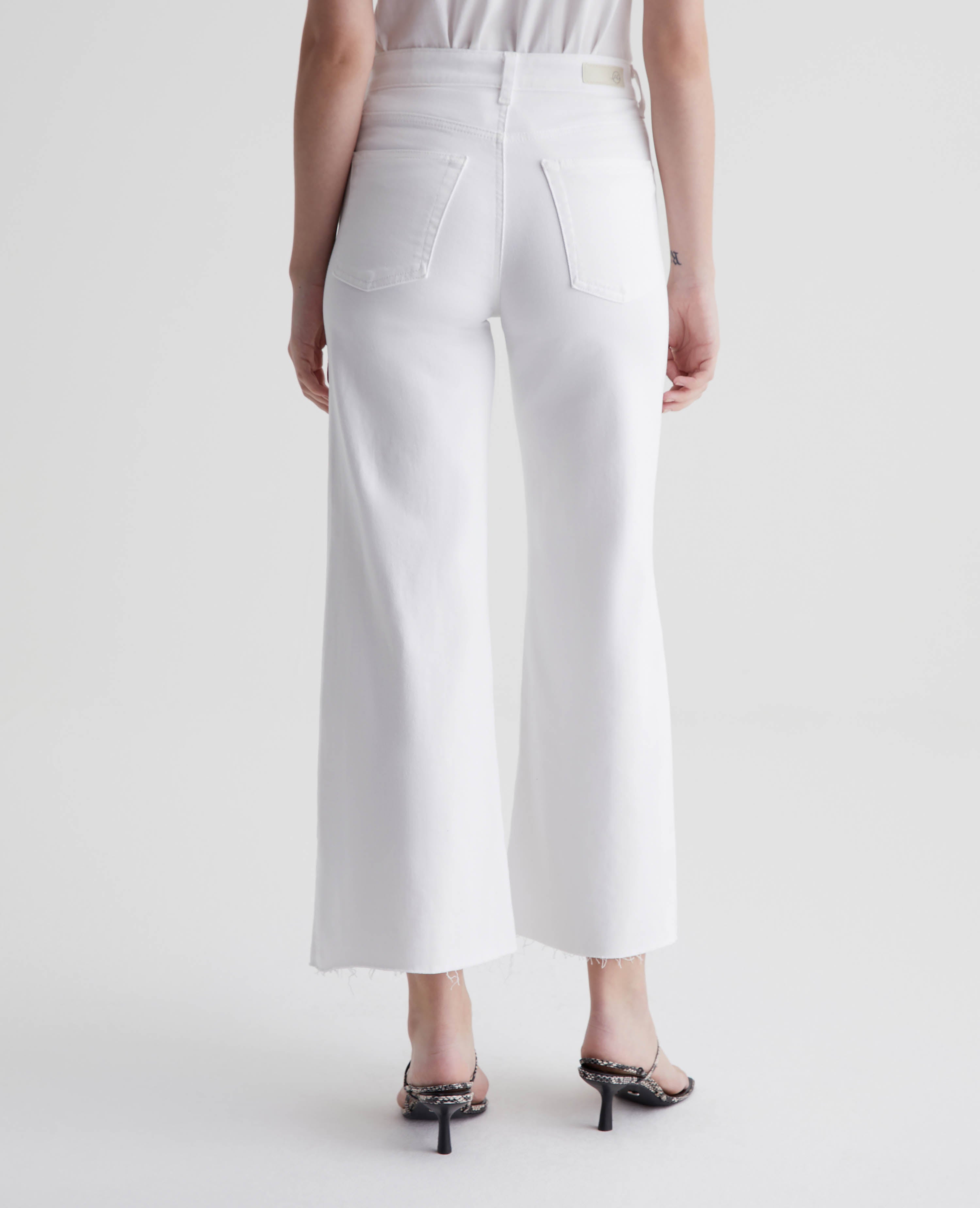 Womens Saige Wide Leg Crop Modern White