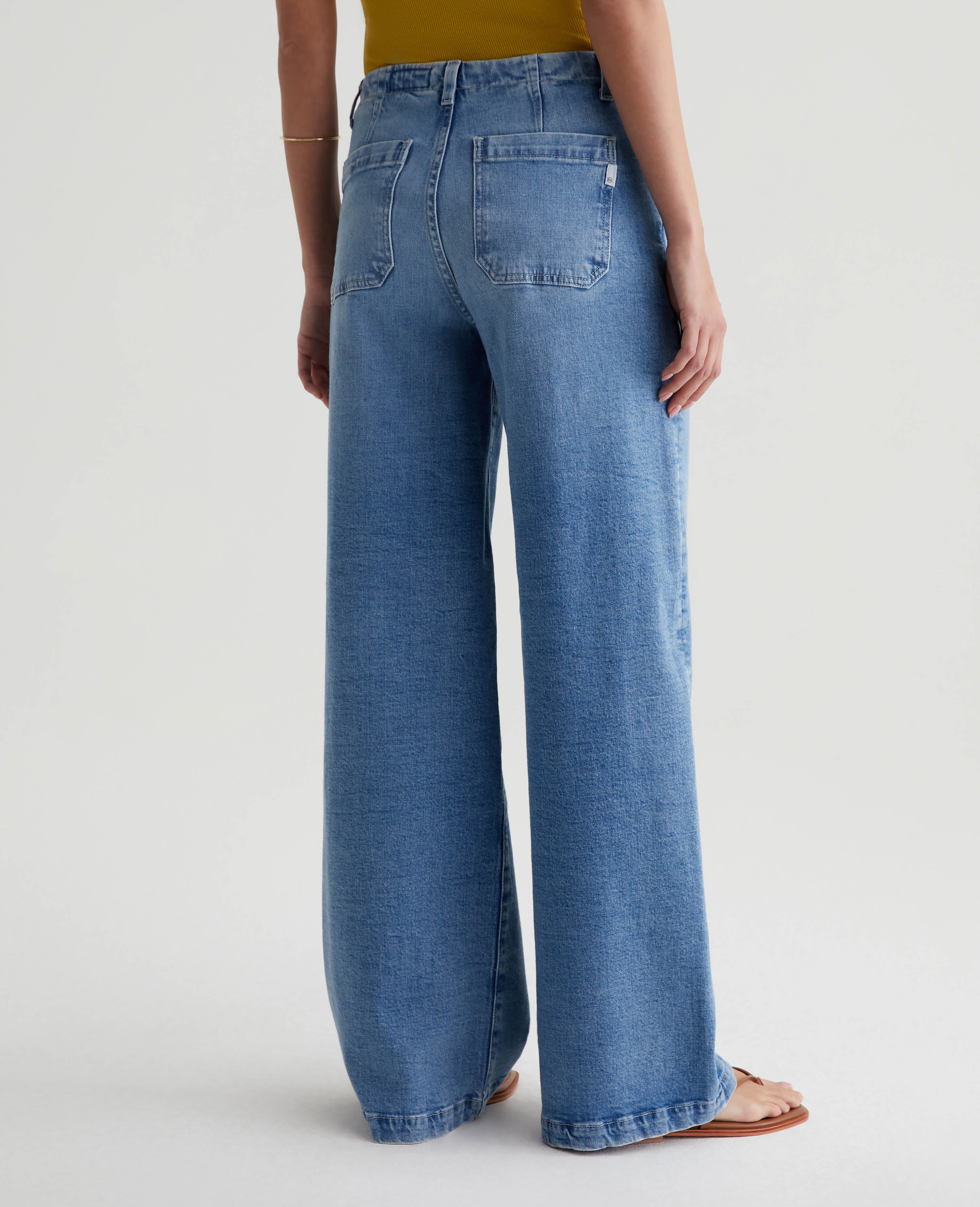 (取寄) AGジーンズ レディース ステラ ミッド ライズ ワイド レッグ パラッツォ ジーン イン ポイズ AG Jeans women Stella Mid Rise Wide Leg Palazzo Jean In Poise Poise 取寄) AGジーンズ レディース ステラ ミッド ライズ ワイド レッグ