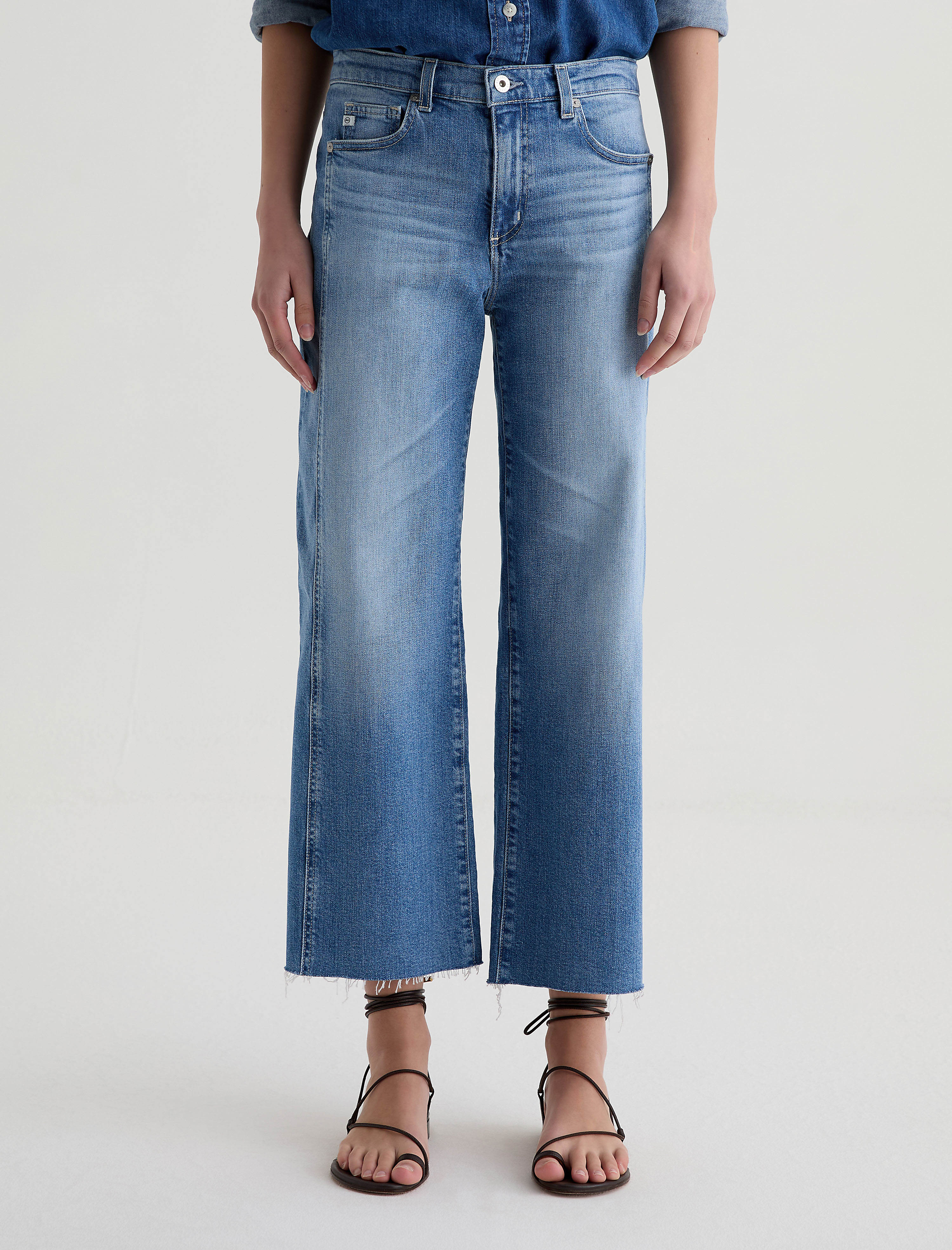 Women Saige Wide Leg Crop With Panel Rosarito
