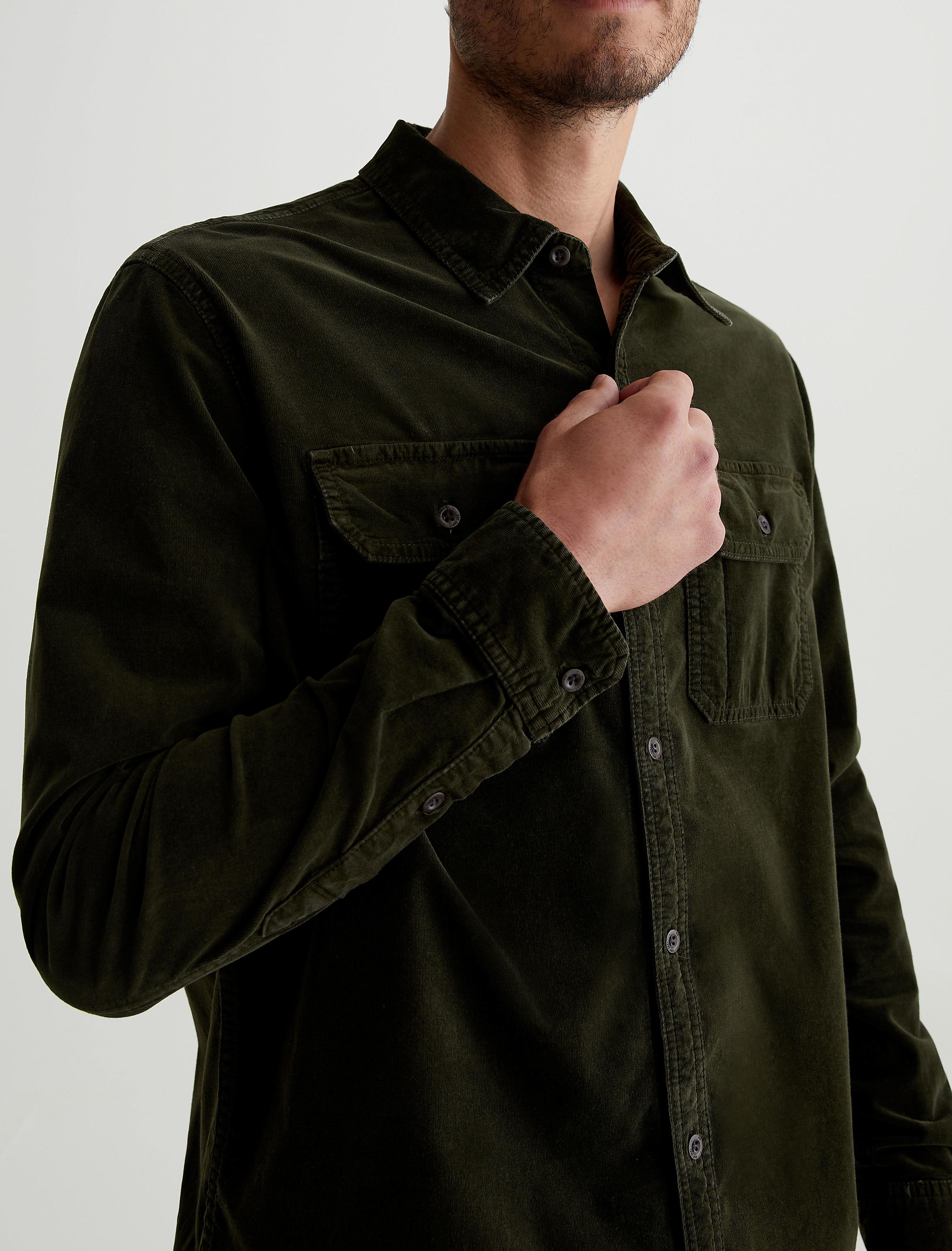 Men Aiden Utility Shirt Sulfur Dried Cedar