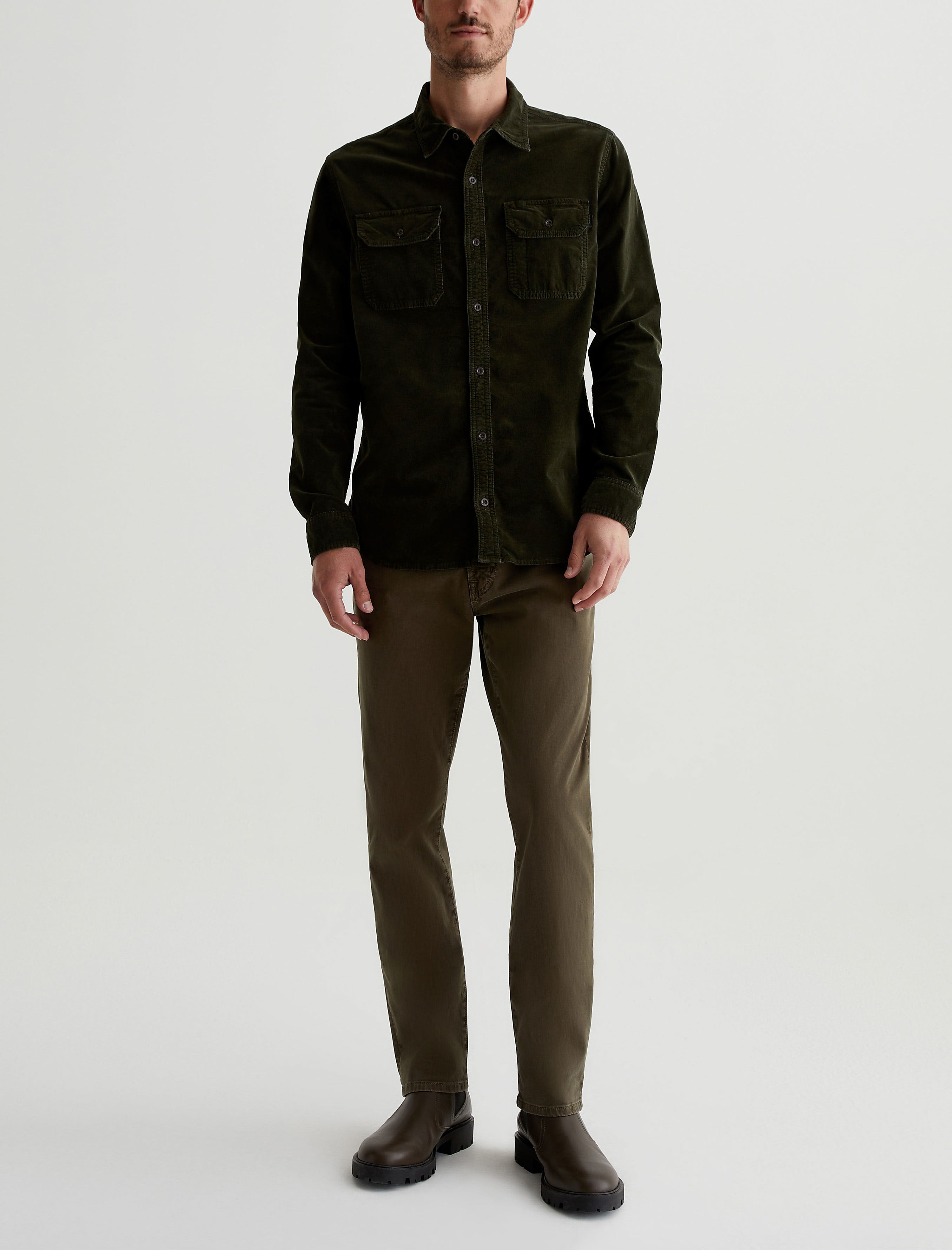 Men Aiden Utility Shirt Sulfur Dried Cedar