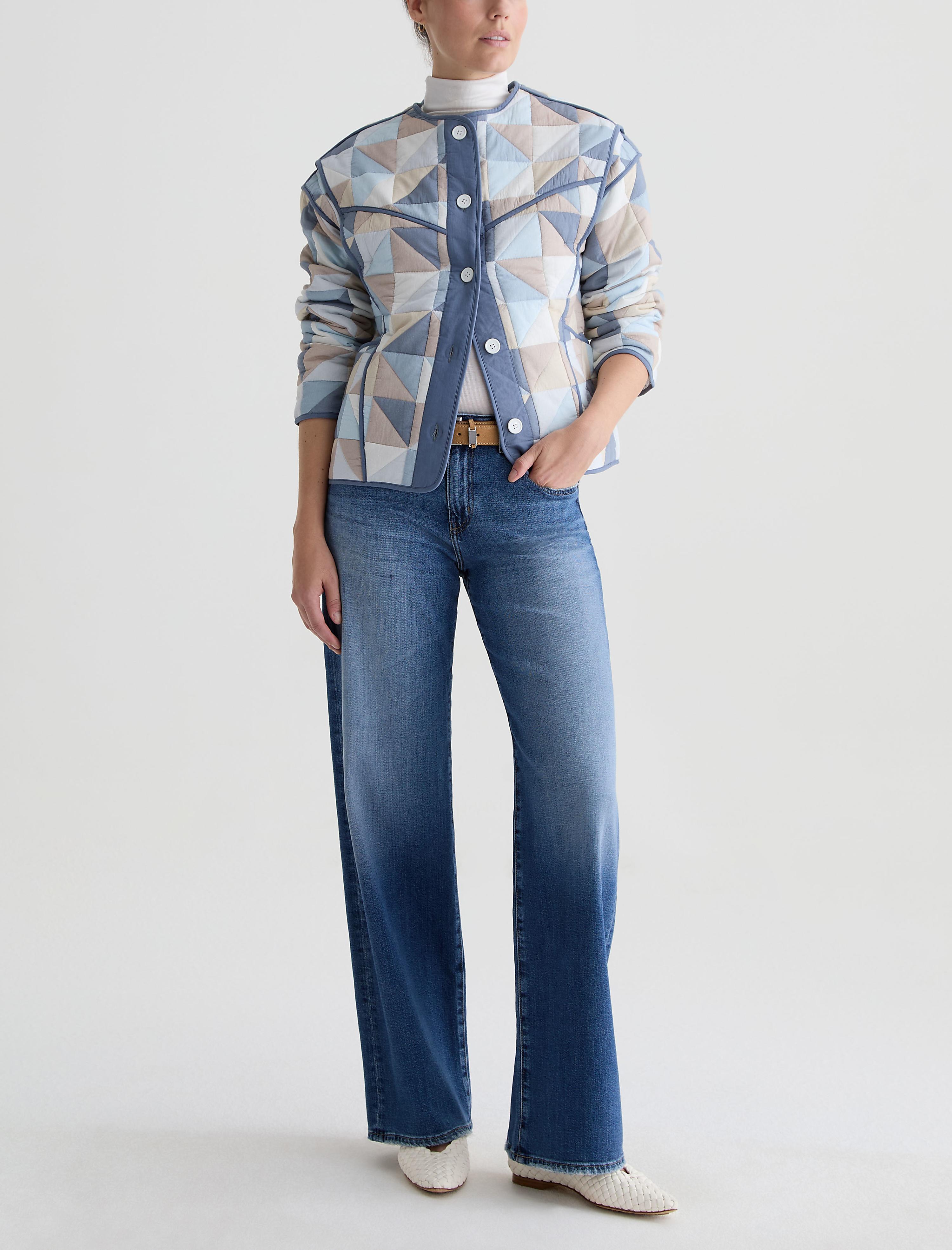 Womens Marley Jacket Triangle Collage Blue Multi