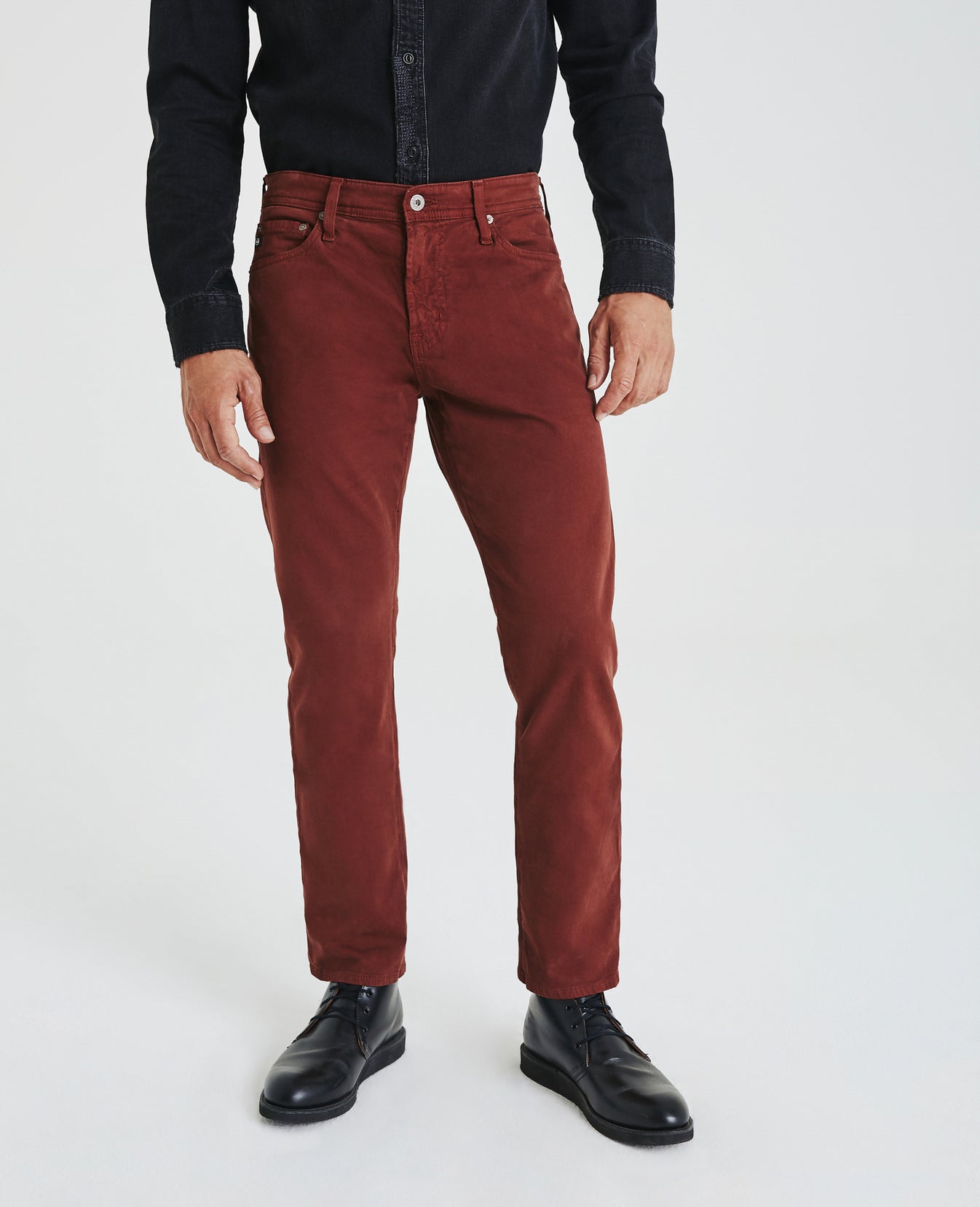 Graduate Rich Crimson Tailored Leg Men Bottoms Photo 2