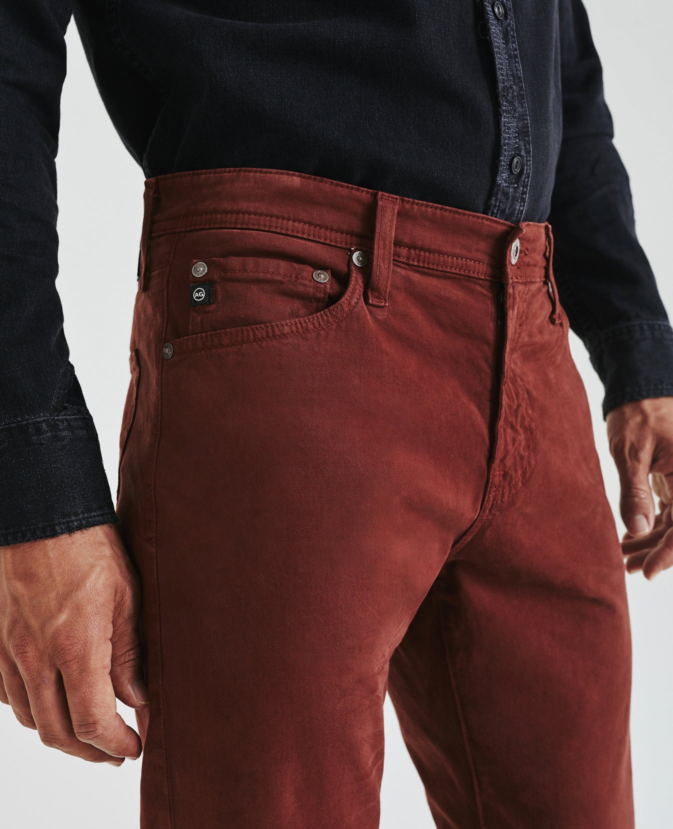 Graduate Rich Crimson Tailored Leg Men Bottoms Photo 4