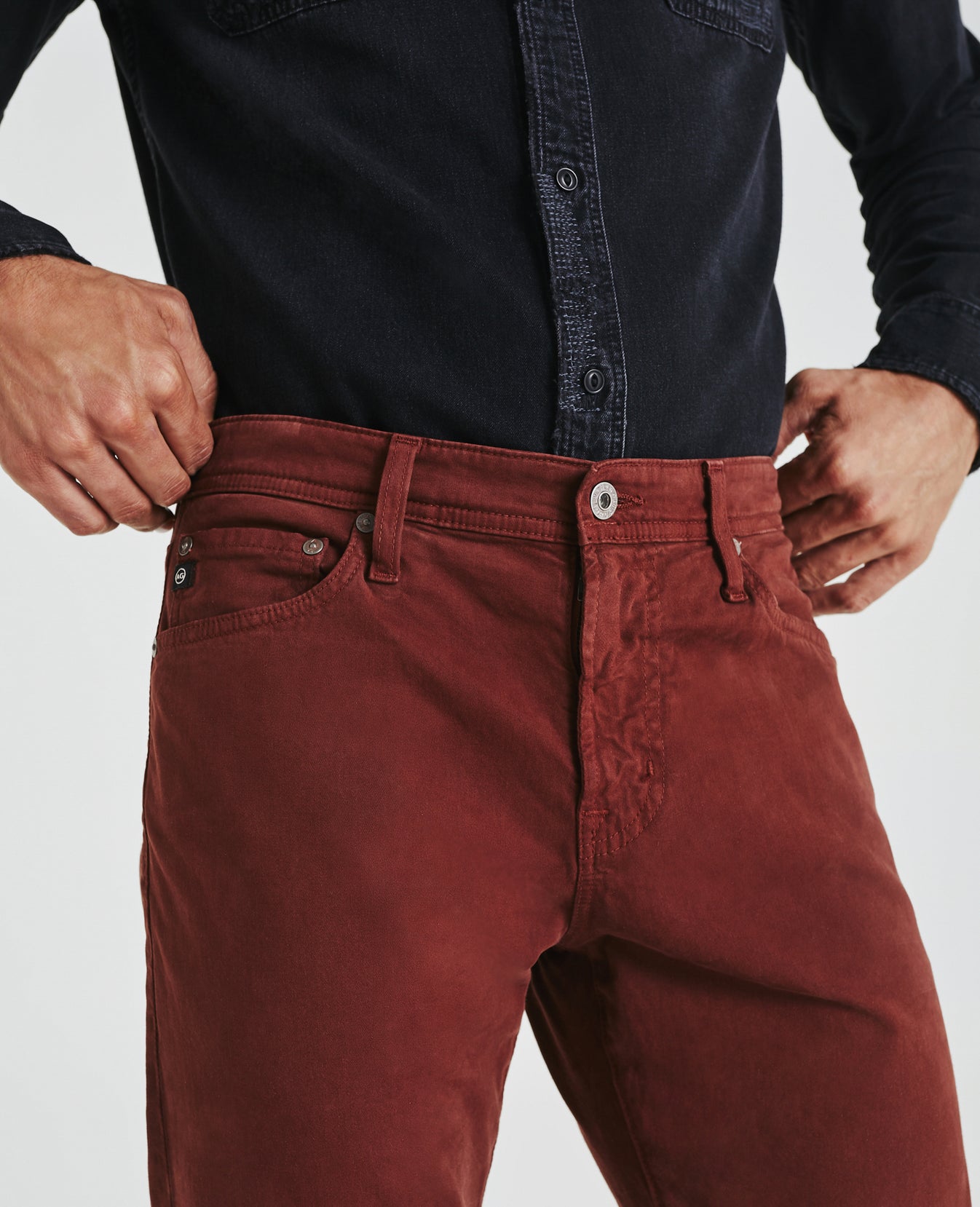 Graduate Rich Crimson Tailored Leg Men Bottoms Photo 6