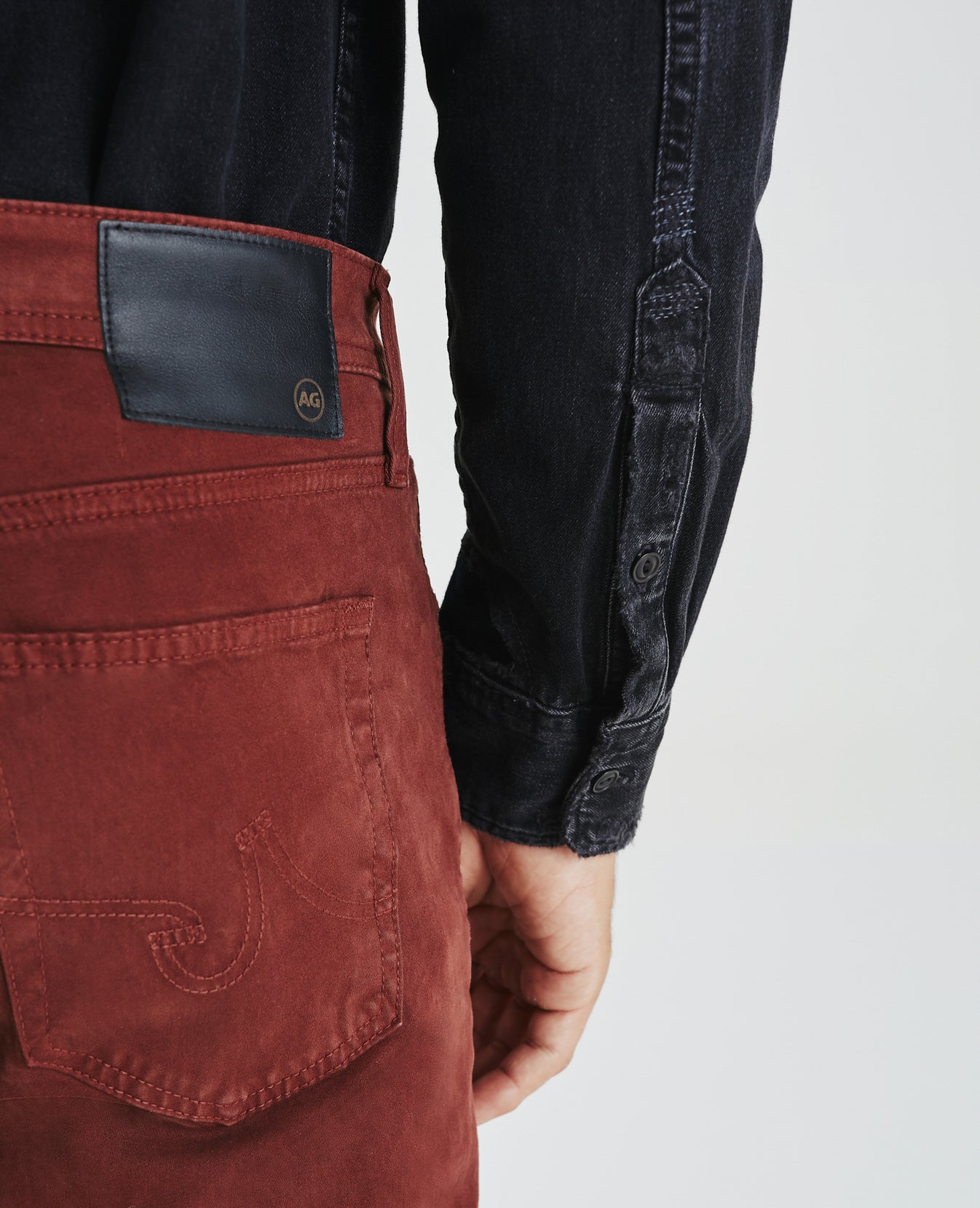 Graduate Rich Crimson Tailored Leg Men Bottoms Photo 6