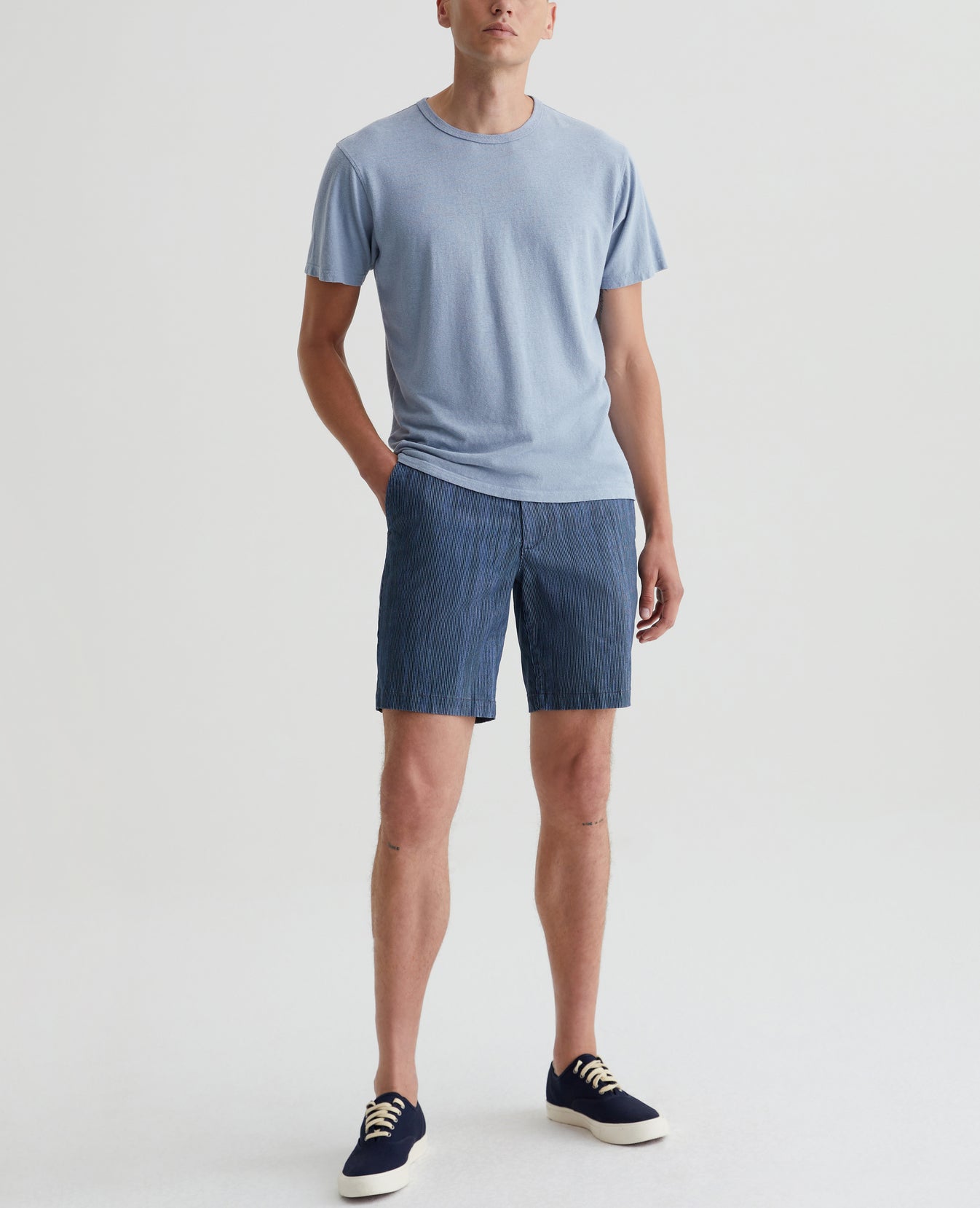 Wanderer Short Boulevard Stripe Blue Multi Mens Bottom Photo 1