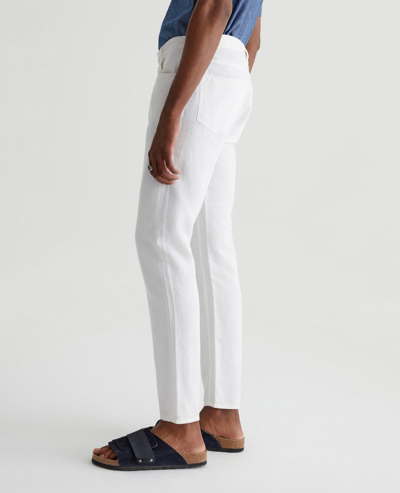 Everett Linen White Mens Bottom Photo 4