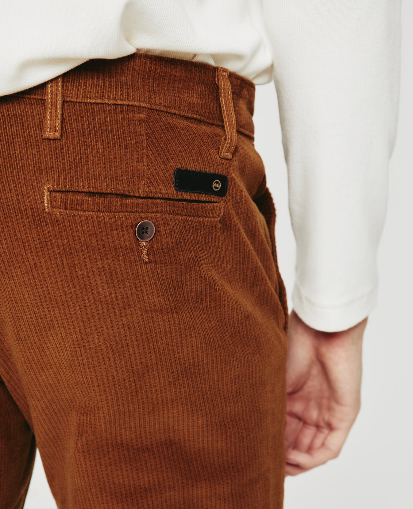 Marshall Sylvan Roasted Seed Corduroy Modern Slim Trouser Men Bottoms Photo 6