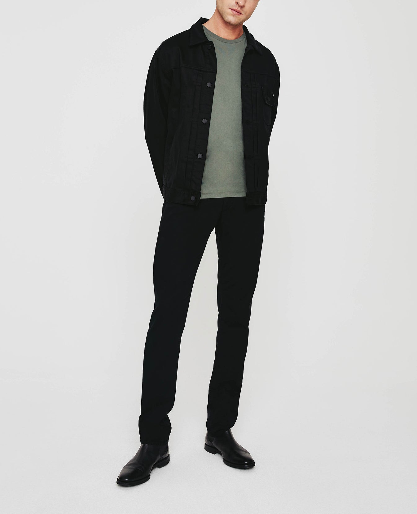 Marshall Pure Black Modern Slim Trouser Men Bottoms Photo 1