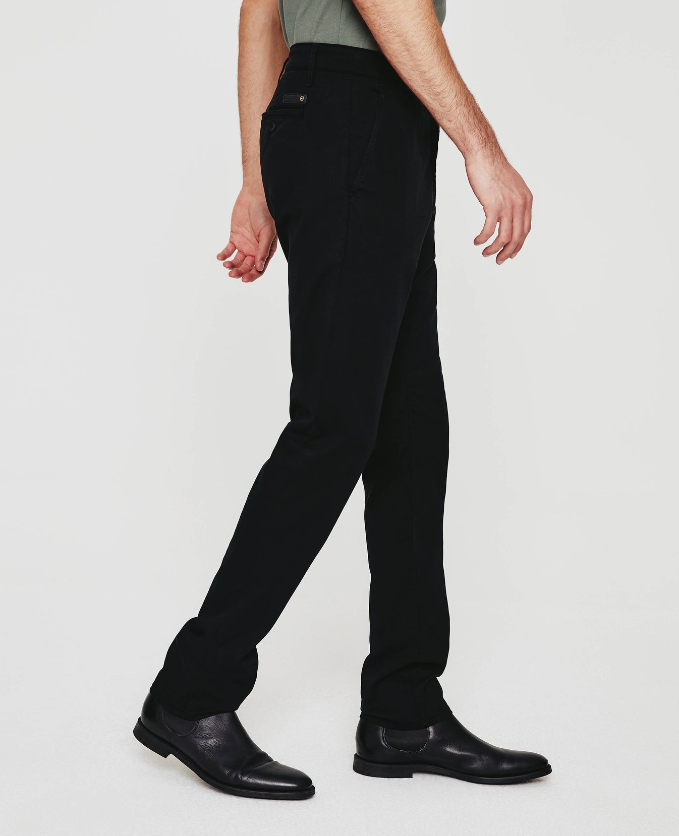 Marshall Pure Black Modern Slim Trouser Men Bottoms Photo 2