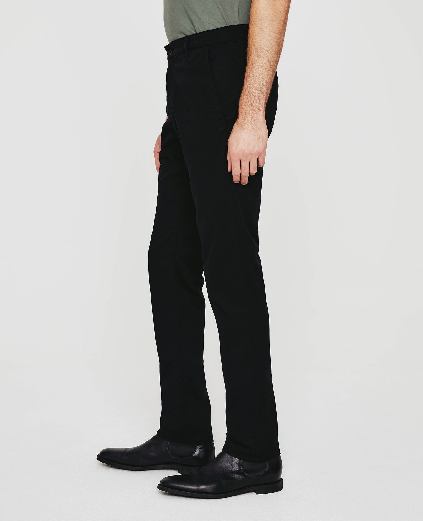 Marshall Pure Black Modern Slim Trouser Men Bottoms Photo 3