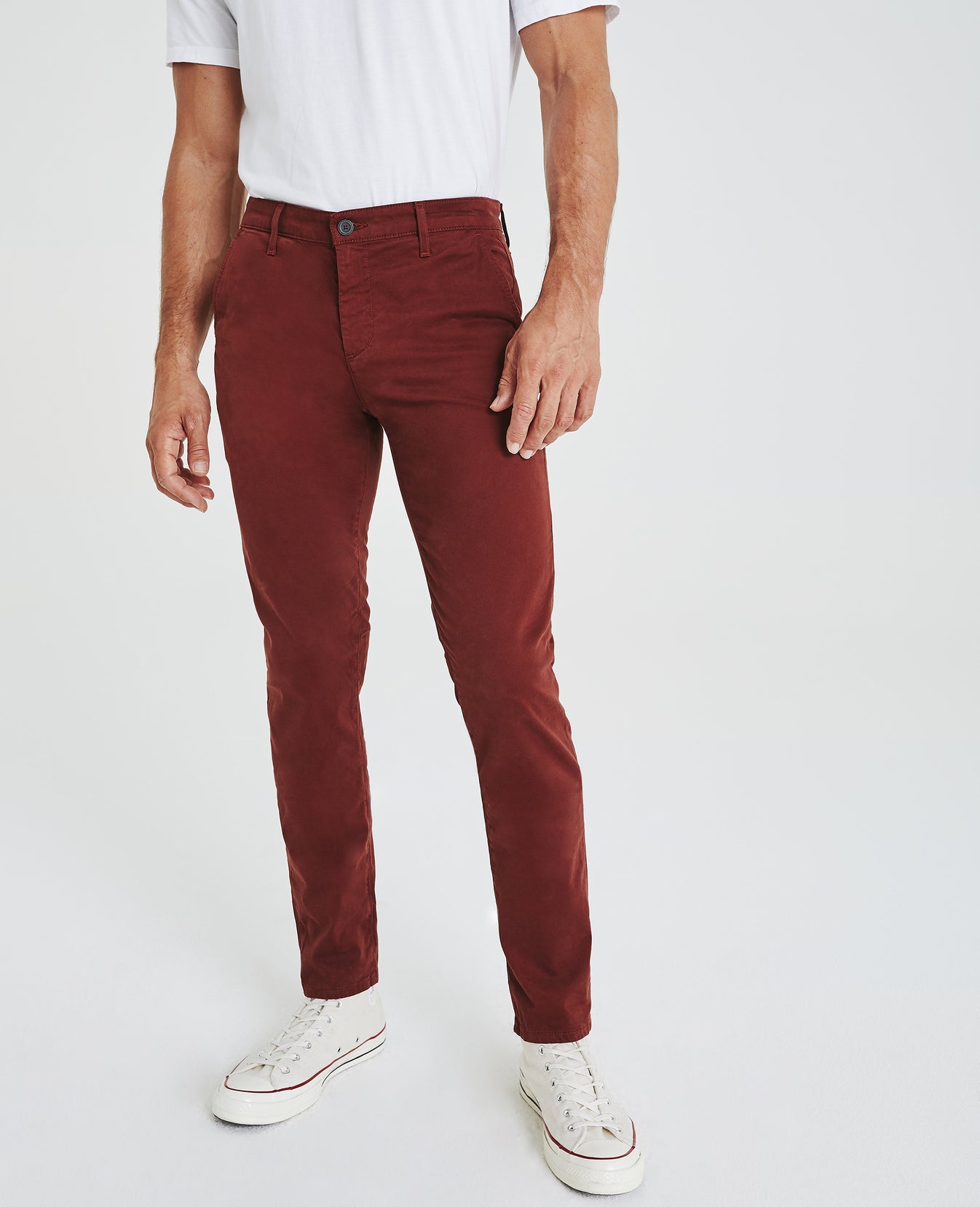 Jamison Rich Crimson Skinny Trouser Men Bottoms Photo 3