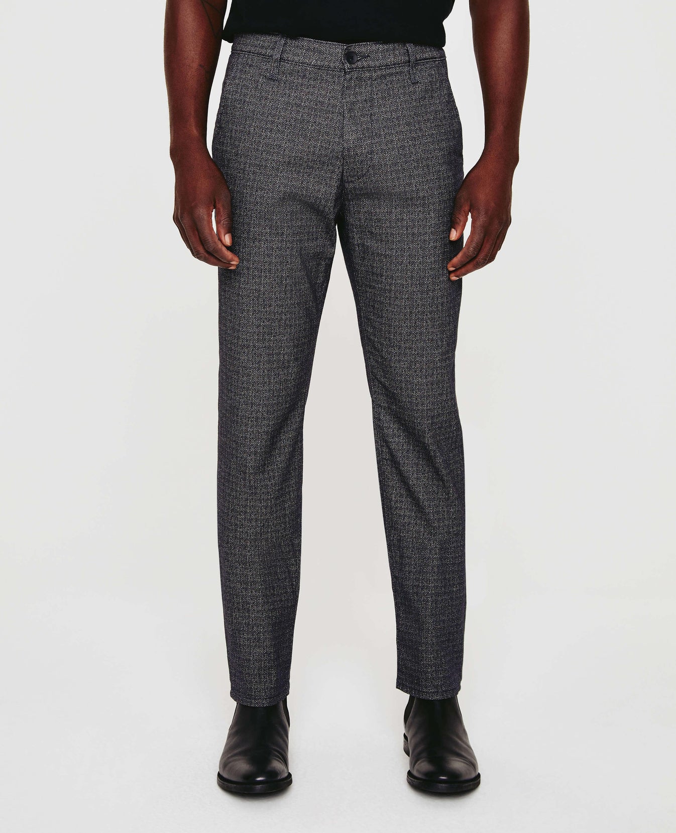Wells Trouser Delorean Black/Grey Relaxed Tapered Men Bottoms Photo 2