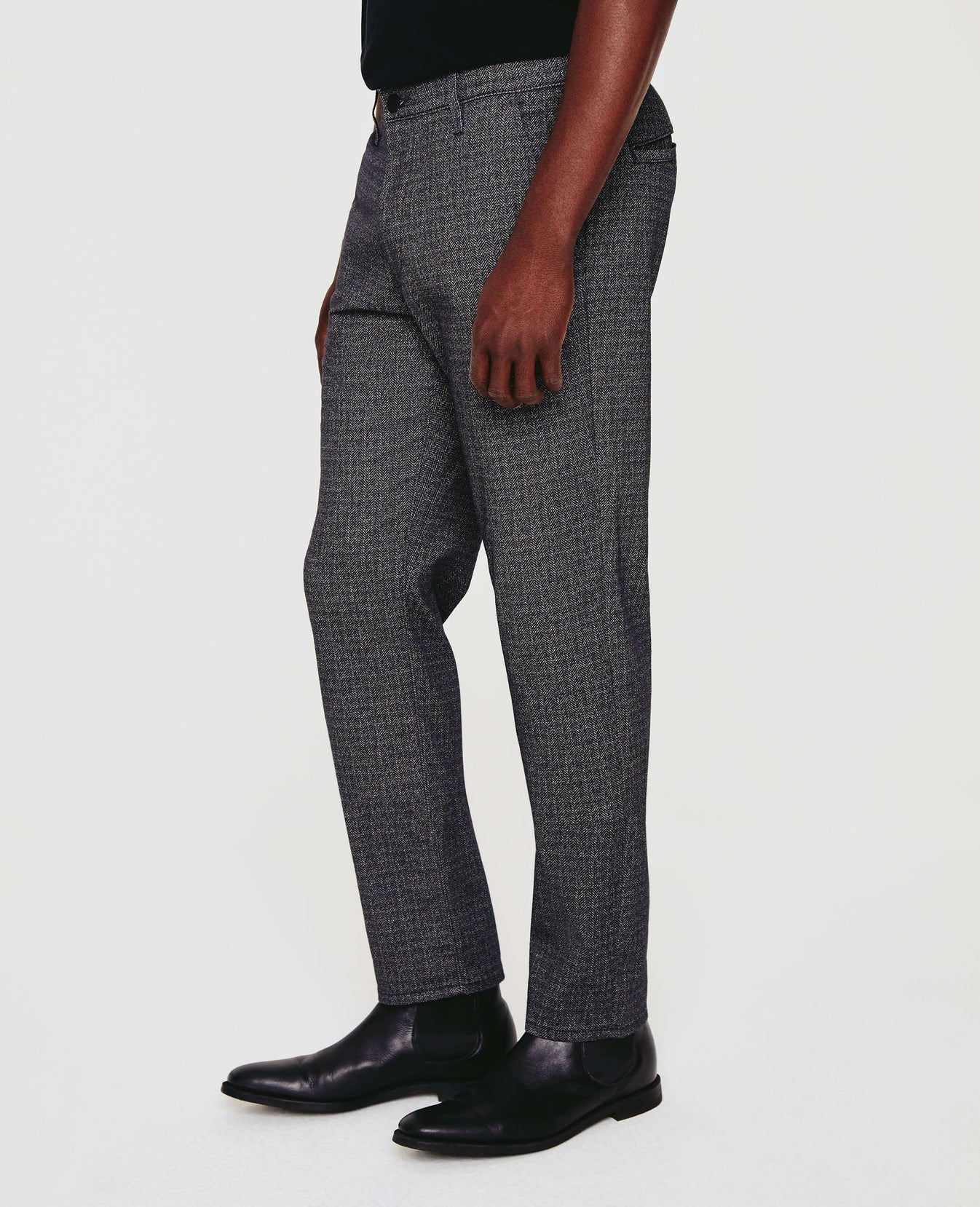Wells Trouser Delorean Black/Grey Relaxed Tapered Men Bottoms Photo 4