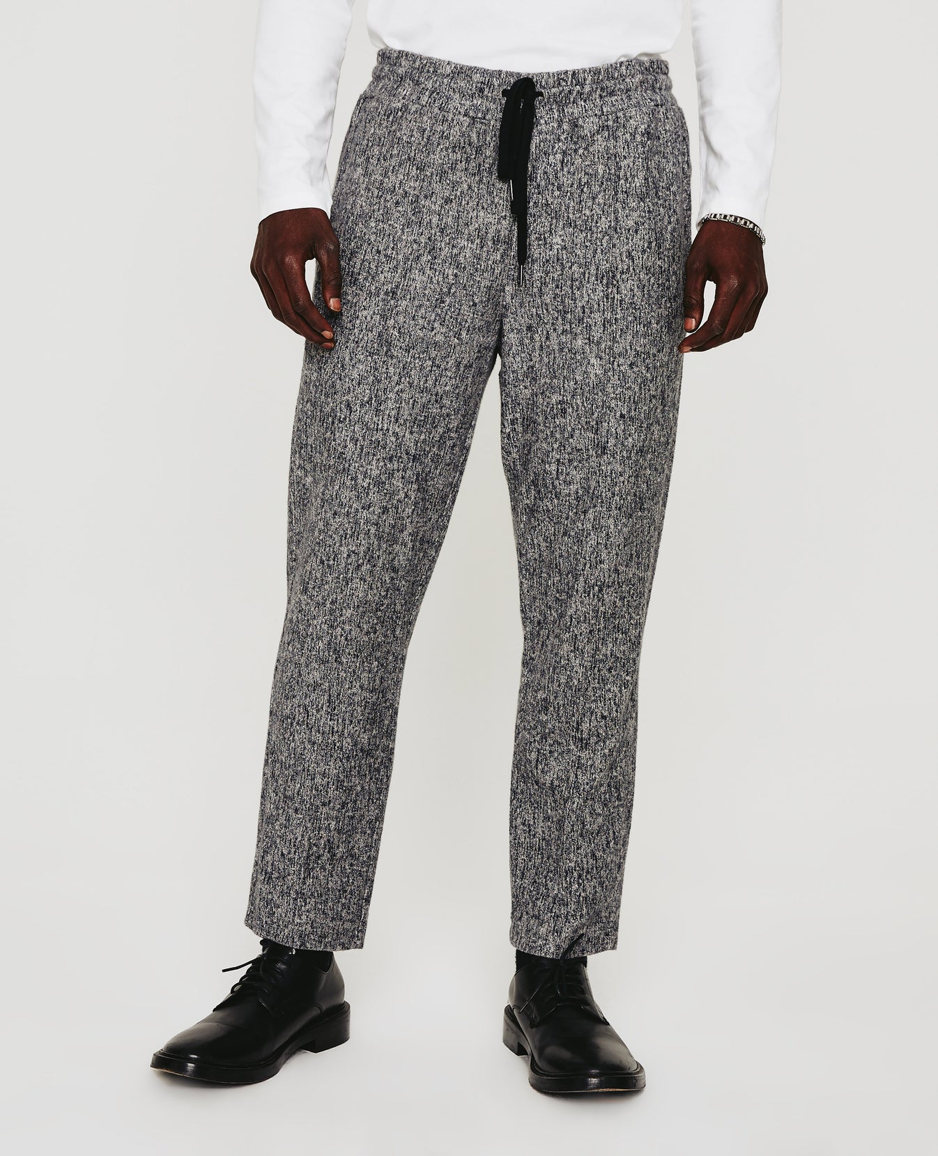 Wyatt Sweatpant Ikat Wool Heather Grey Multi Mens Bottom Photo 2