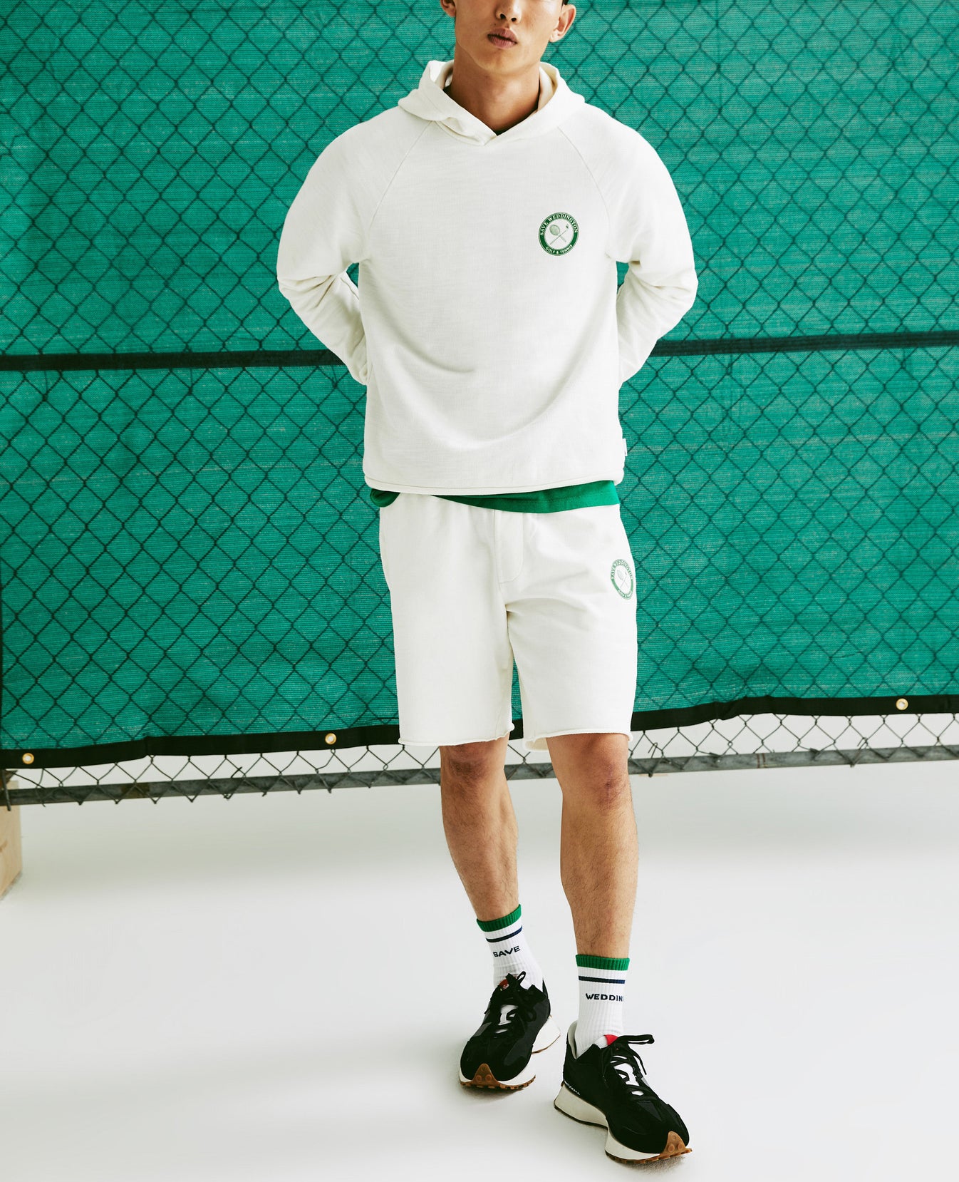 Weddington Sweatshorts Weddington Crest White Clay Mens Bottom Photo 9