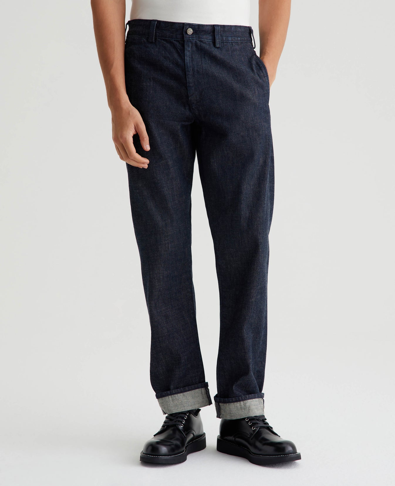 Lochlan Selvage Trouser Rhye Mens Bottom Photo 2
