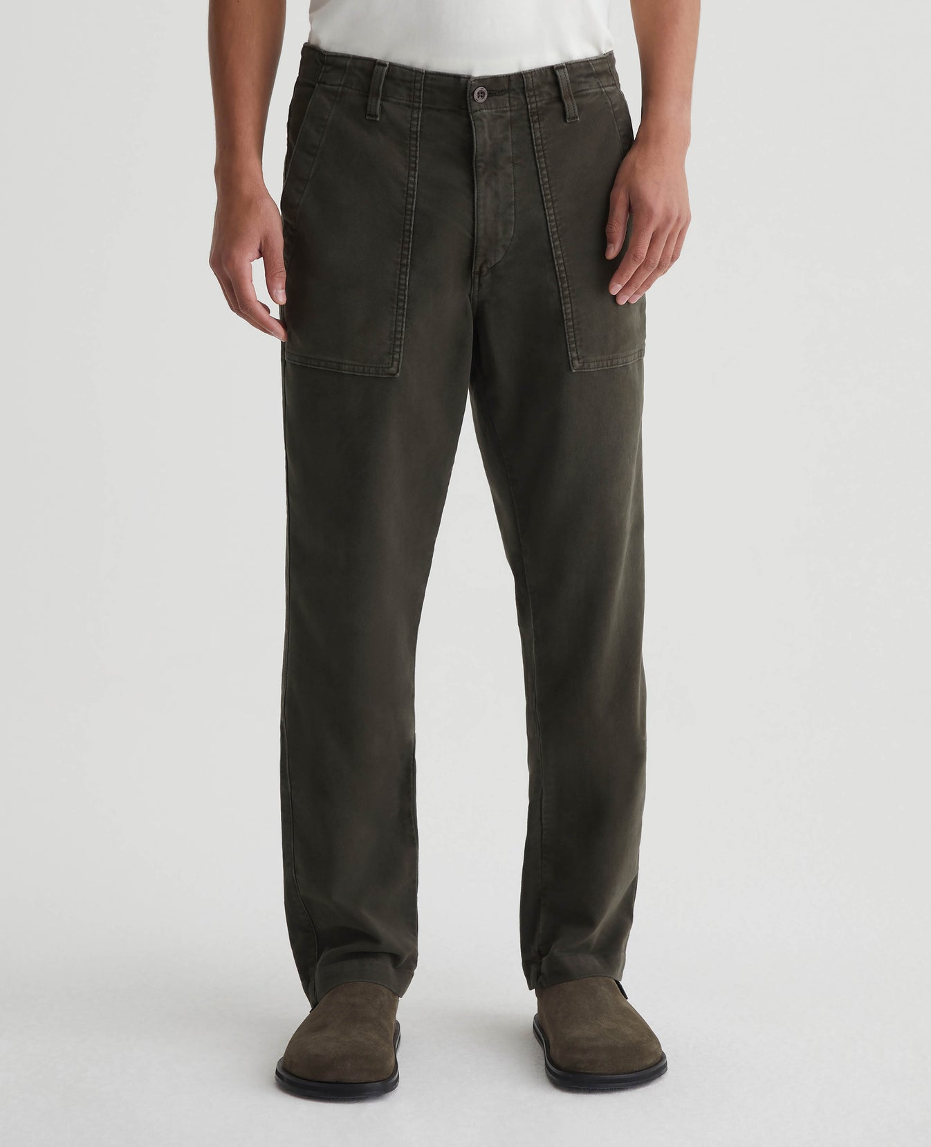 Wells Fatigue Sulfur Forest Moss Mens Bottom Photo 2