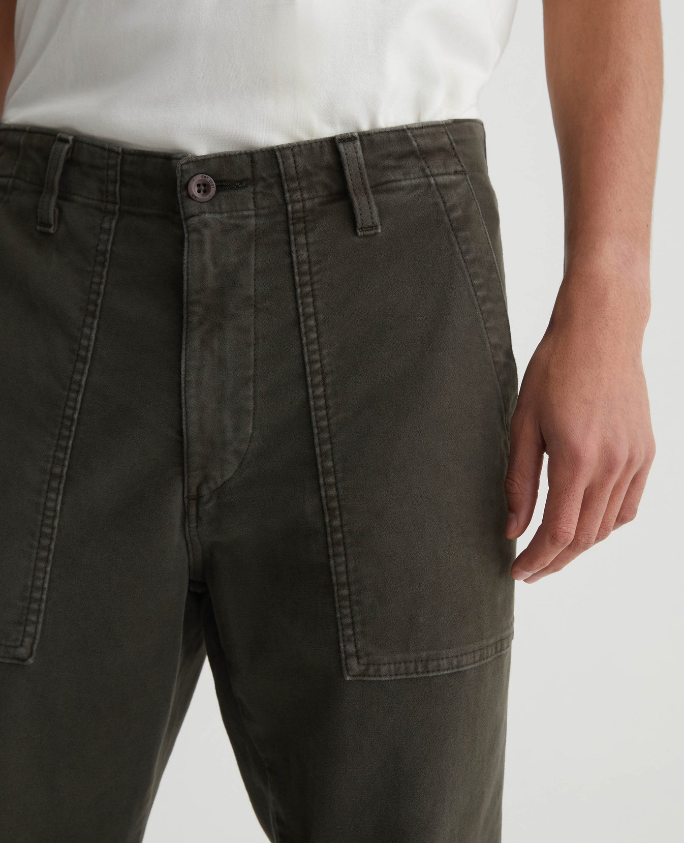 Wells Fatigue Sulfur Forest Moss Mens Bottom Photo 3