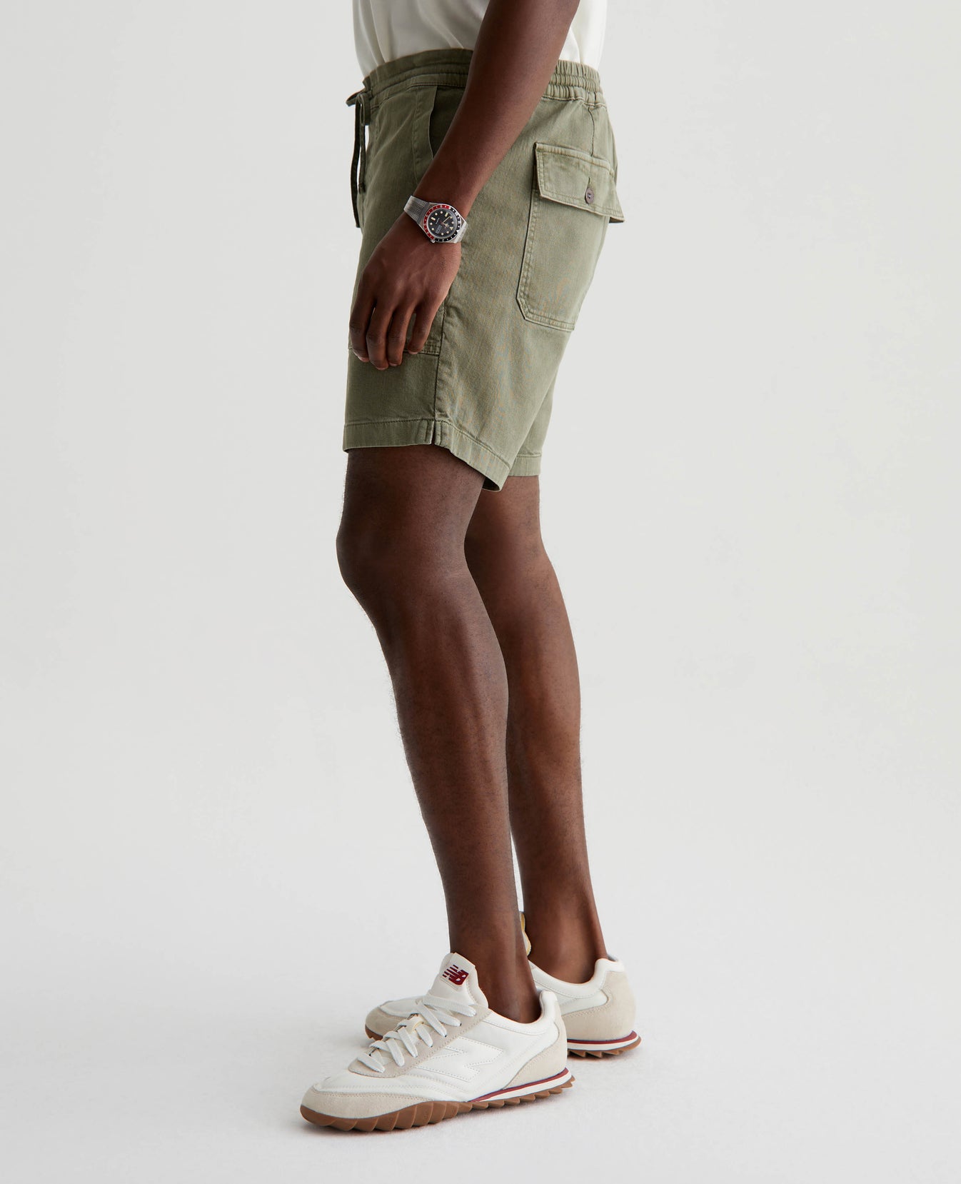 Wells Drawstring Short Sulfur Sea Moss Mens Bottom Photo 5
