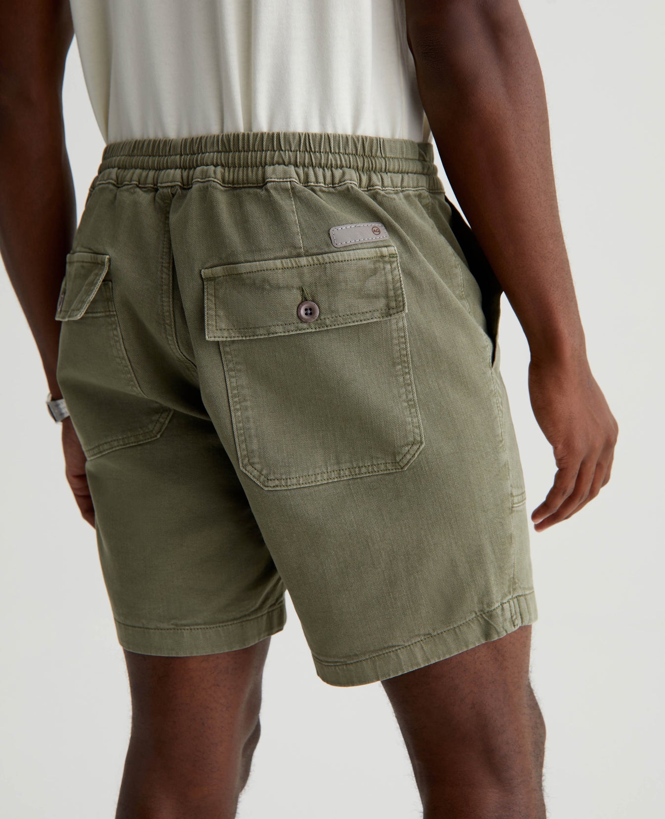 Wells Drawstring Short Sulfur Sea Moss Mens Bottom Photo 6