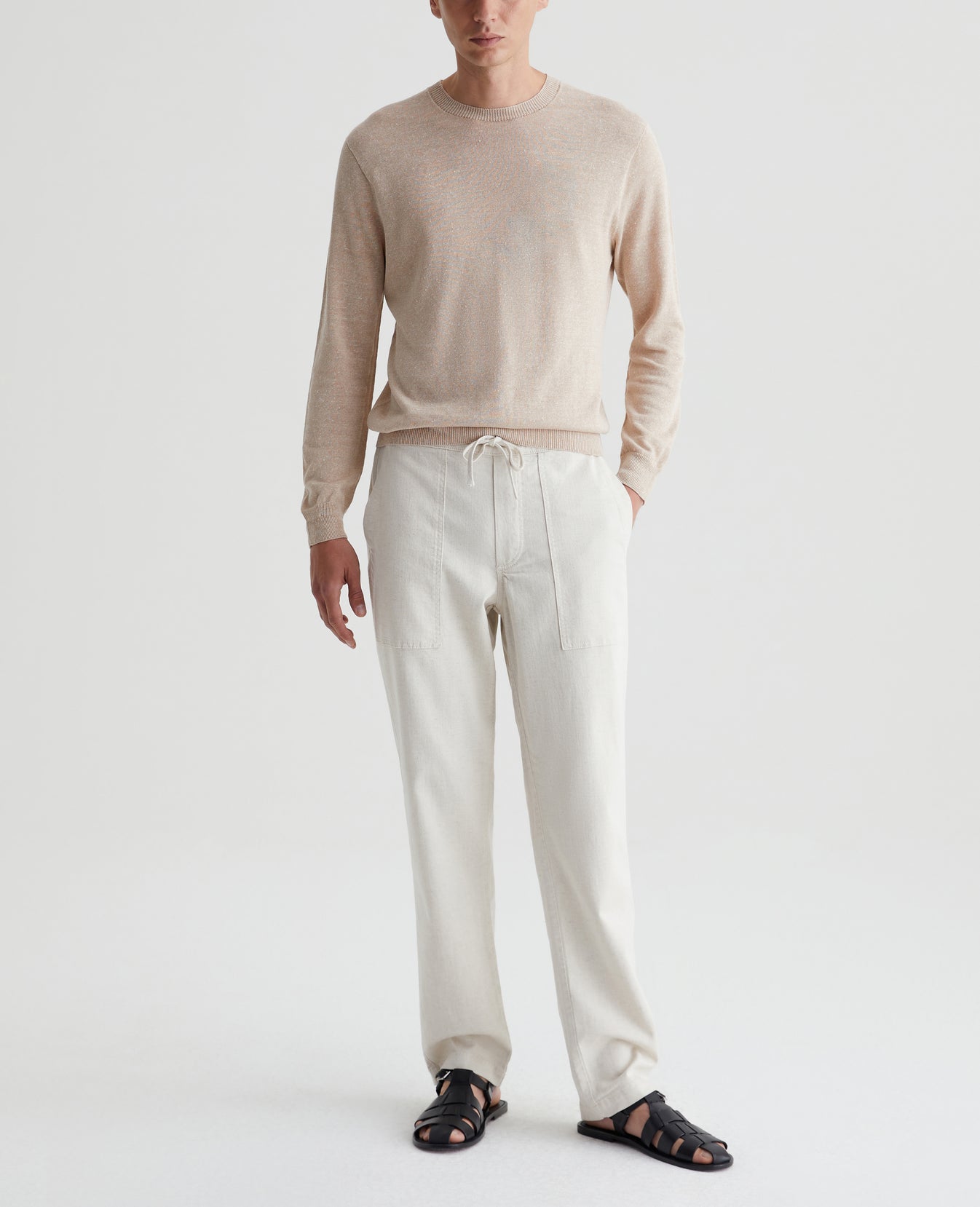 Wells Drawstring Natural Mens Bottom Photo 1