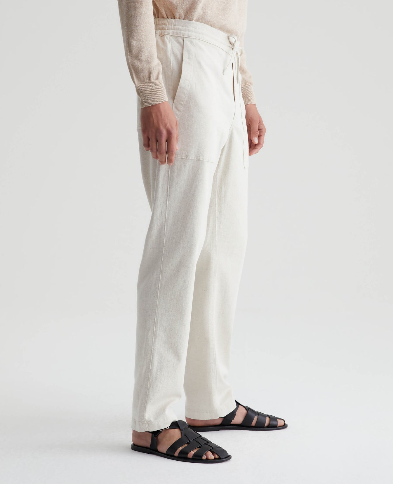 Wells Drawstring Natural Mens Bottom Photo 4
