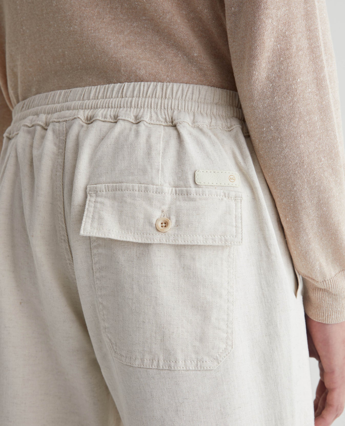 Wells Drawstring Natural Mens Bottom Photo 5