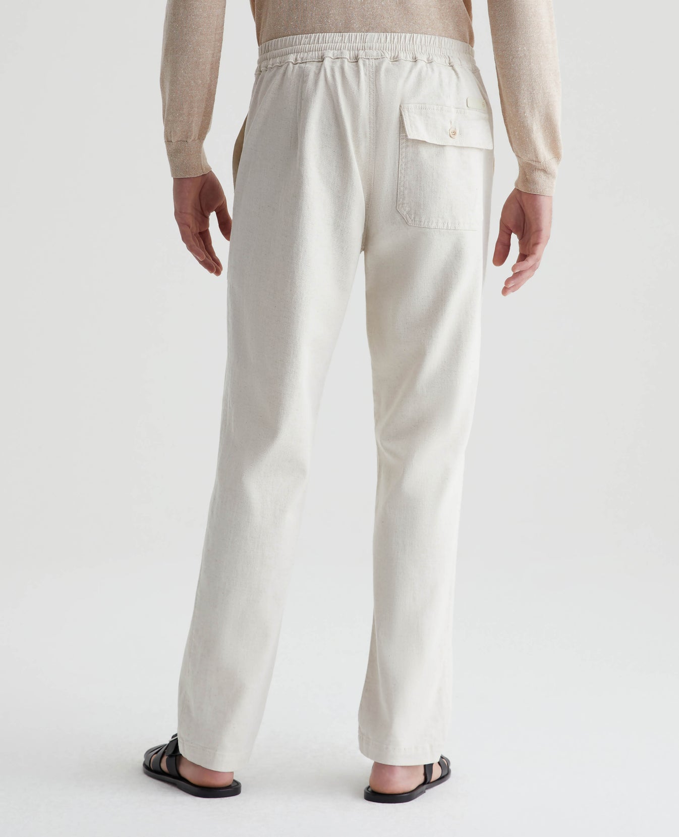 Wells Drawstring Natural Mens Bottom Photo 6