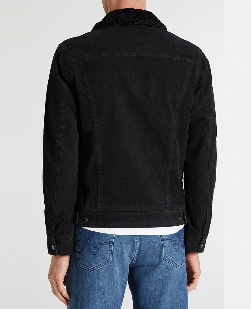 Mens Lined Shearling Dart Jacket Sulfur Black – AG Jeans Outlet