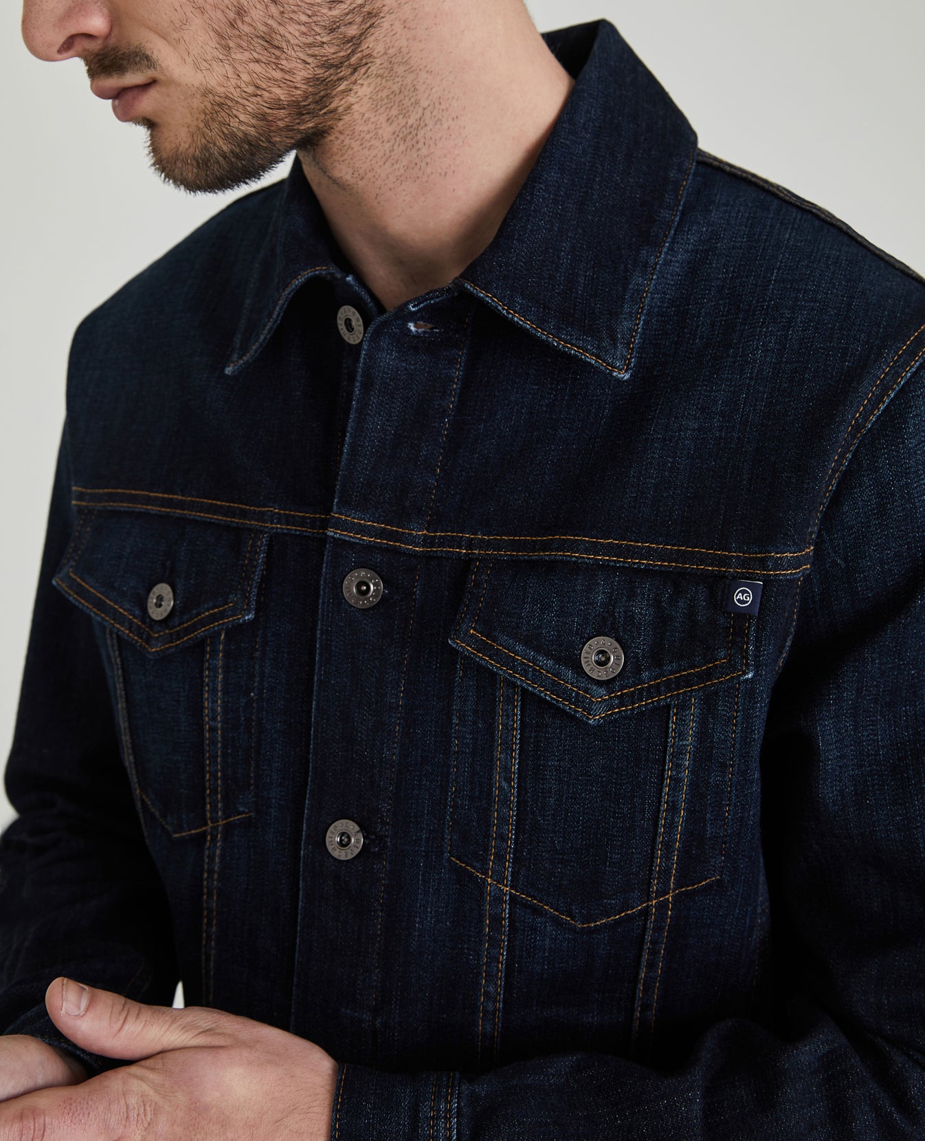 Dart Jacket Prevalence Cashmere Denim Classic Trucker Jacket Men Tops Photo 2