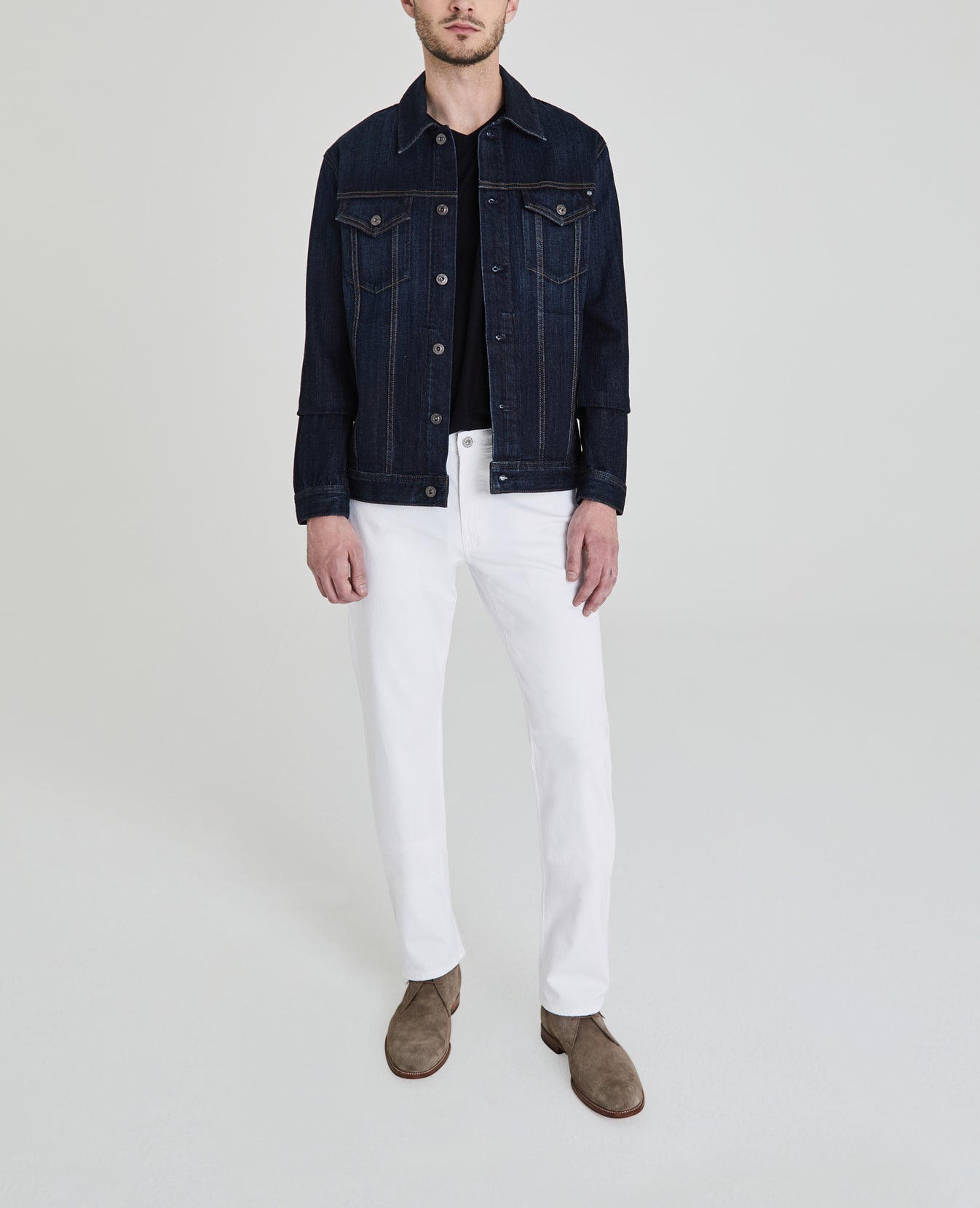 Dart Jacket Prevalence Cashmere Denim Classic Trucker Jacket Men Tops Photo 3