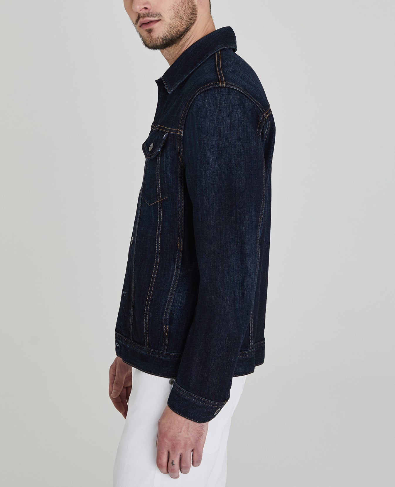 Dart Jacket Prevalence Cashmere Denim Classic Trucker Jacket Men Tops Photo 6