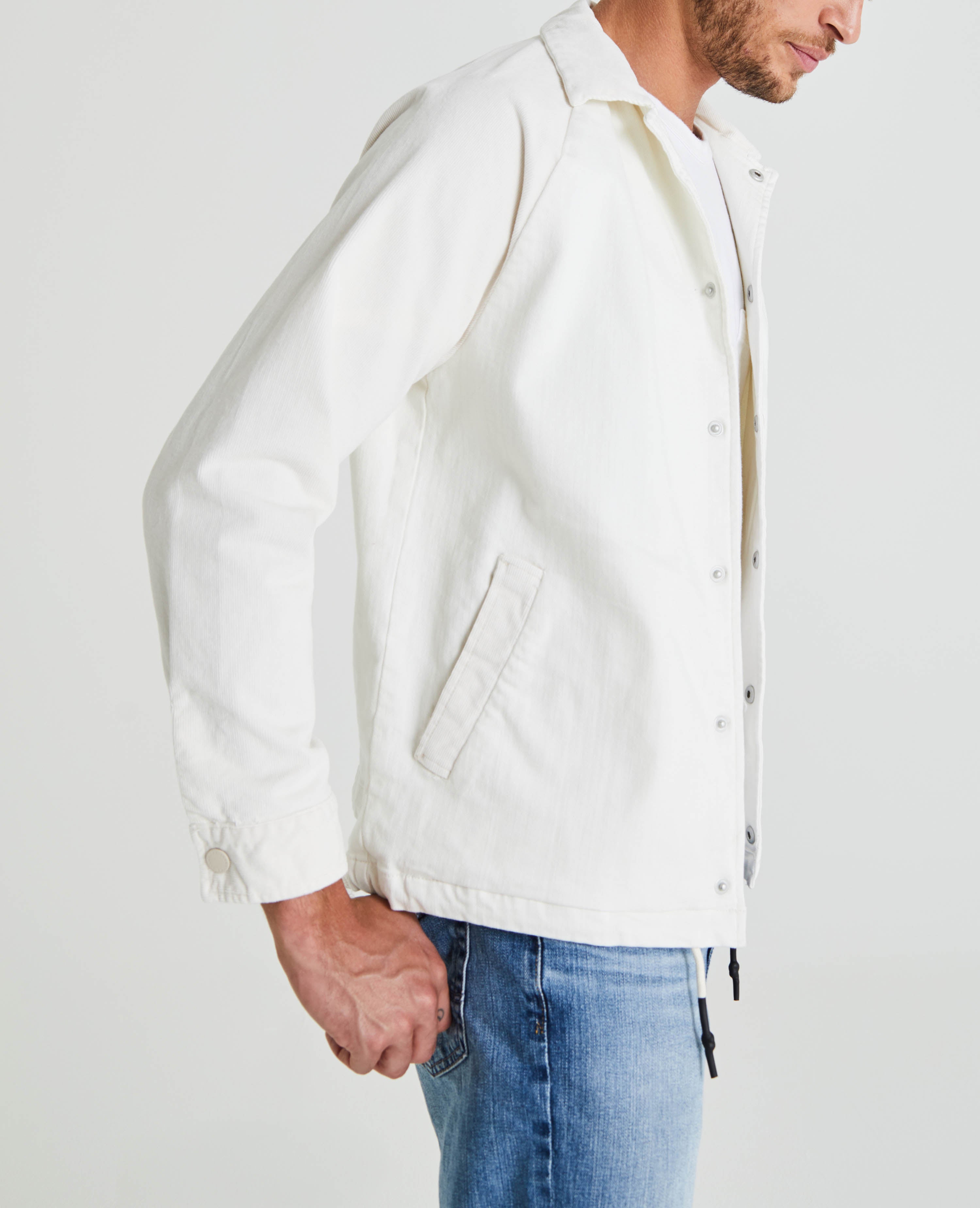 Mens Deck Coach Jacket Ivory Dust