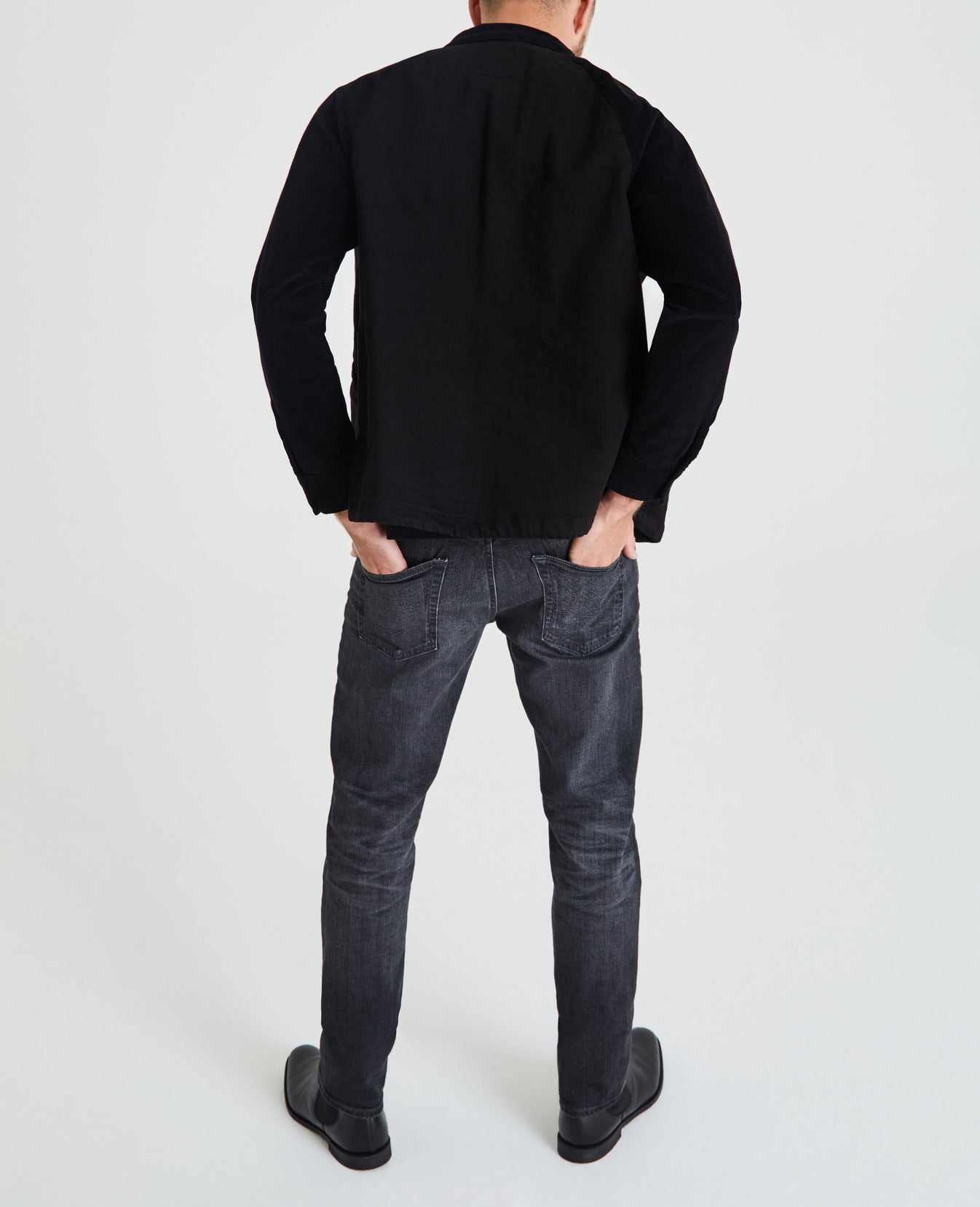 Deck Coach Jacket True Black Corduroy Sleeve Coach Jacket Men Tops Photo 3