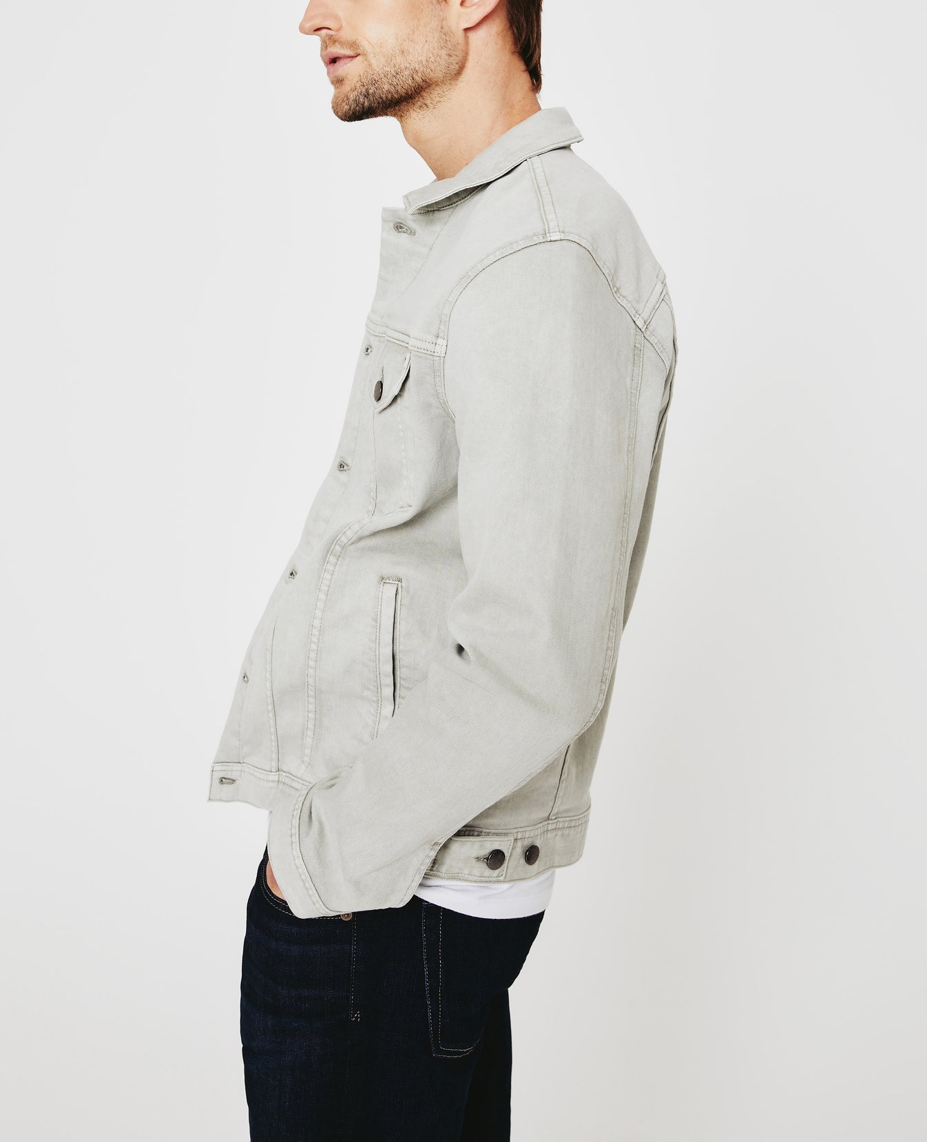 Dart Jacket Earth Pigment Natural Agave Classic Trucker Jacket Men Tops Photo 3