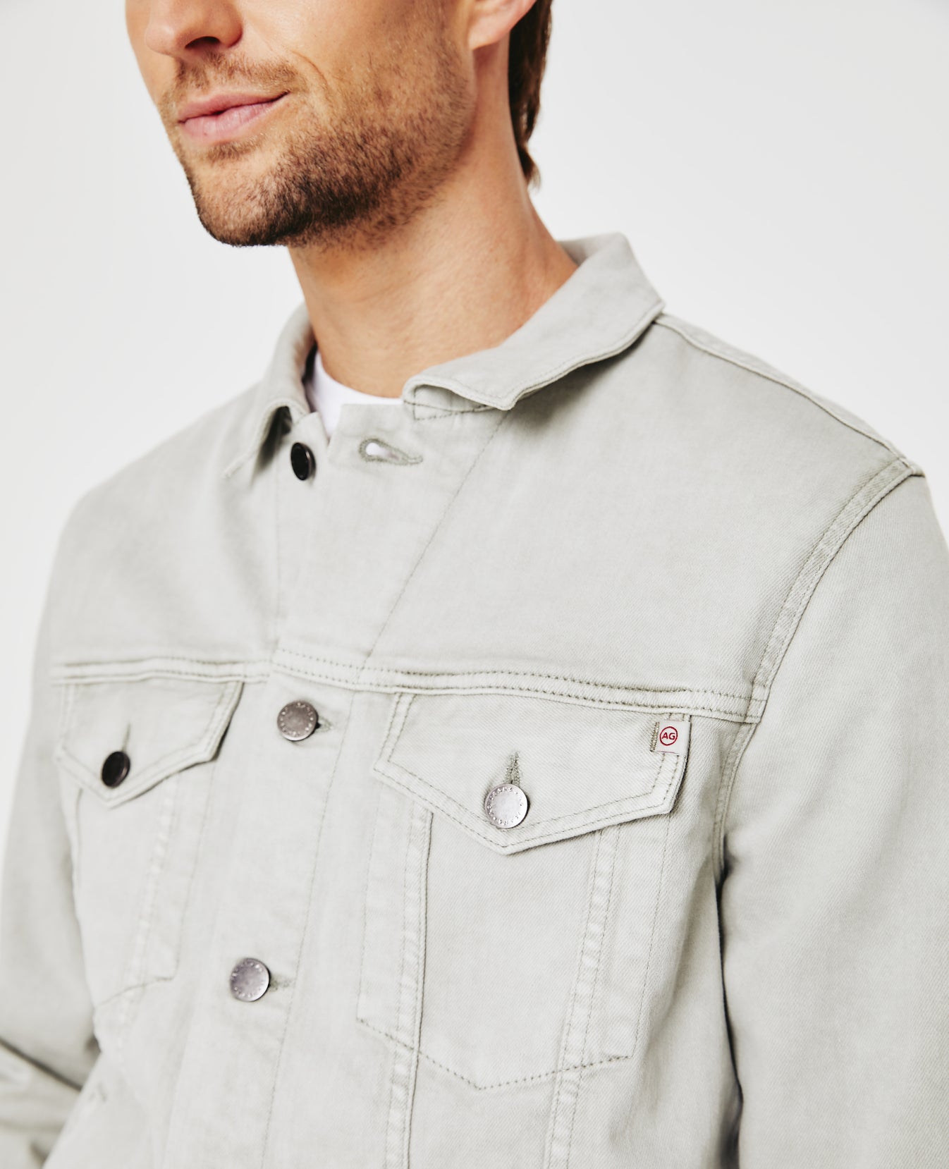 Dart Jacket Earth Pigment Natural Agave Classic Trucker Jacket Men Tops Photo 4