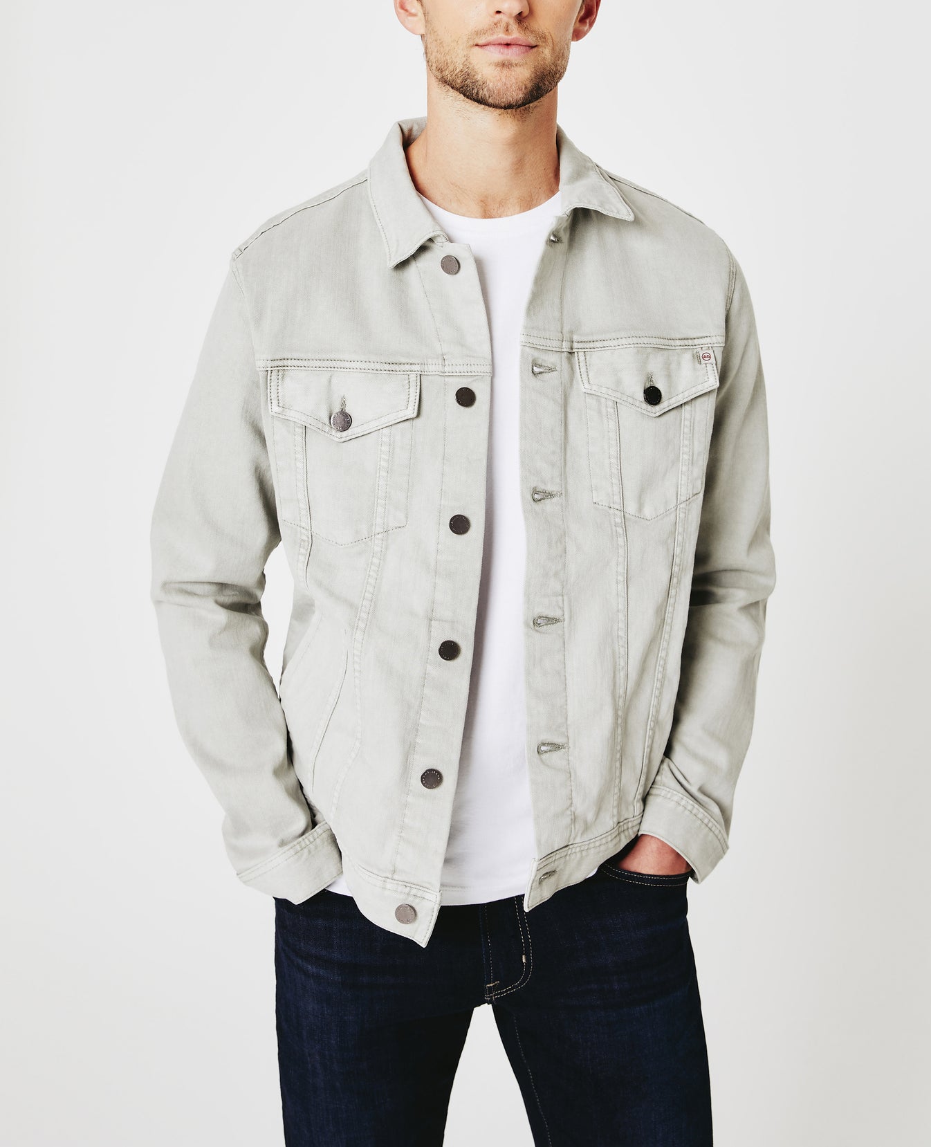 Dart Jacket Earth Pigment Natural Agave Classic Trucker Jacket Men Tops Photo 6