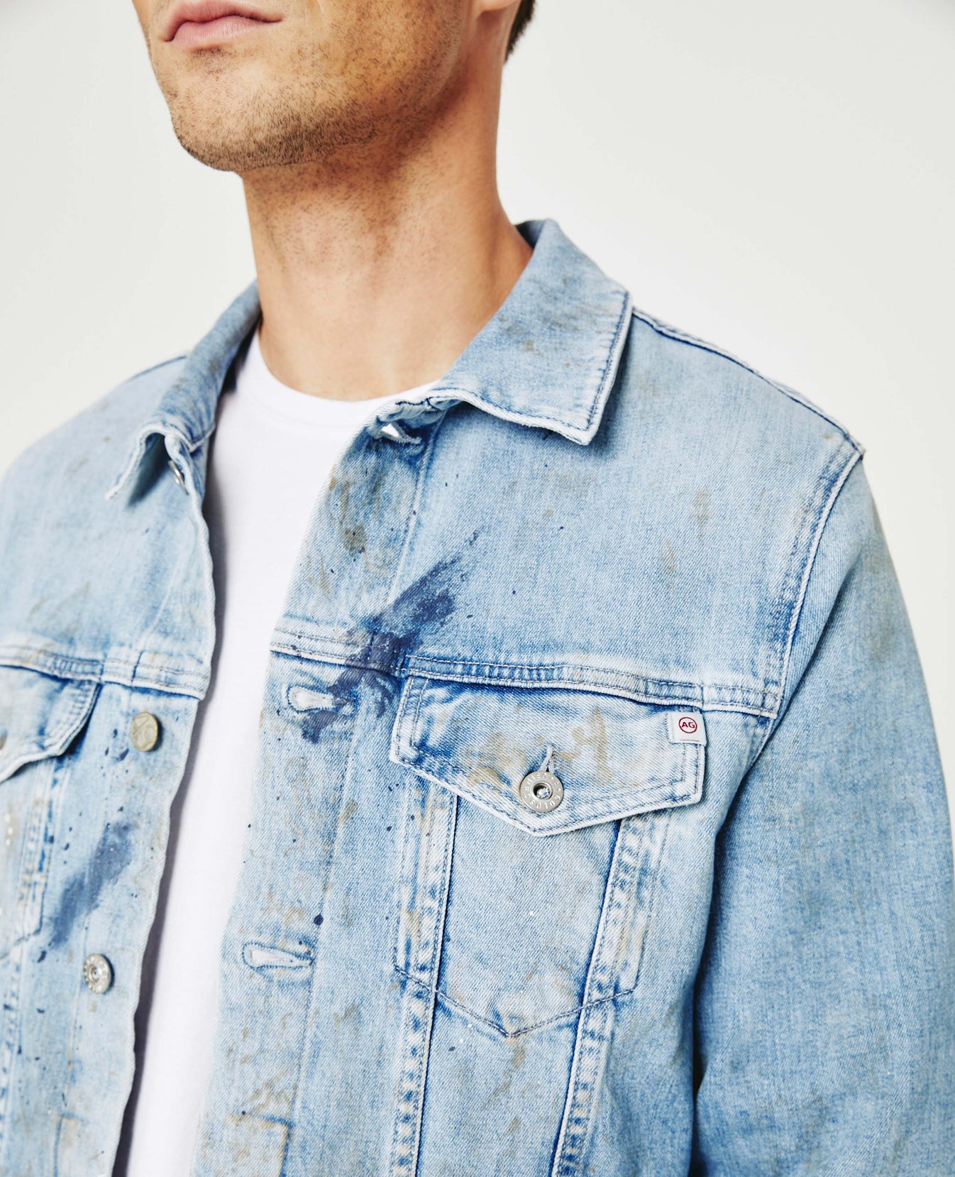 Dart Jacket 19 Years Petroglyph Painted Classic Trucker Jacket Men Tops Photo 4