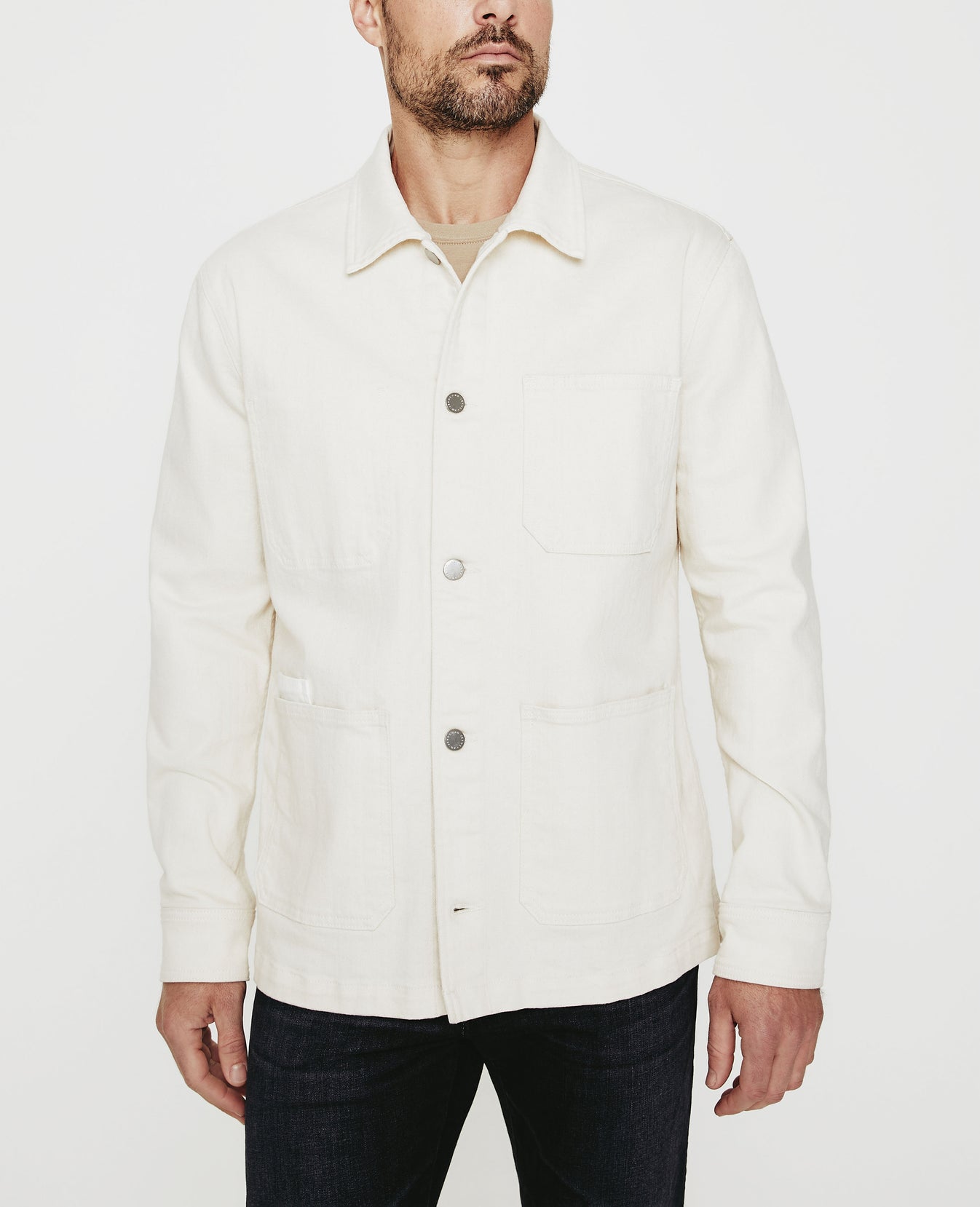 Kirin Chore Jacket Ecru Dunes Classic Chore Jacket Men Tops Photo 1