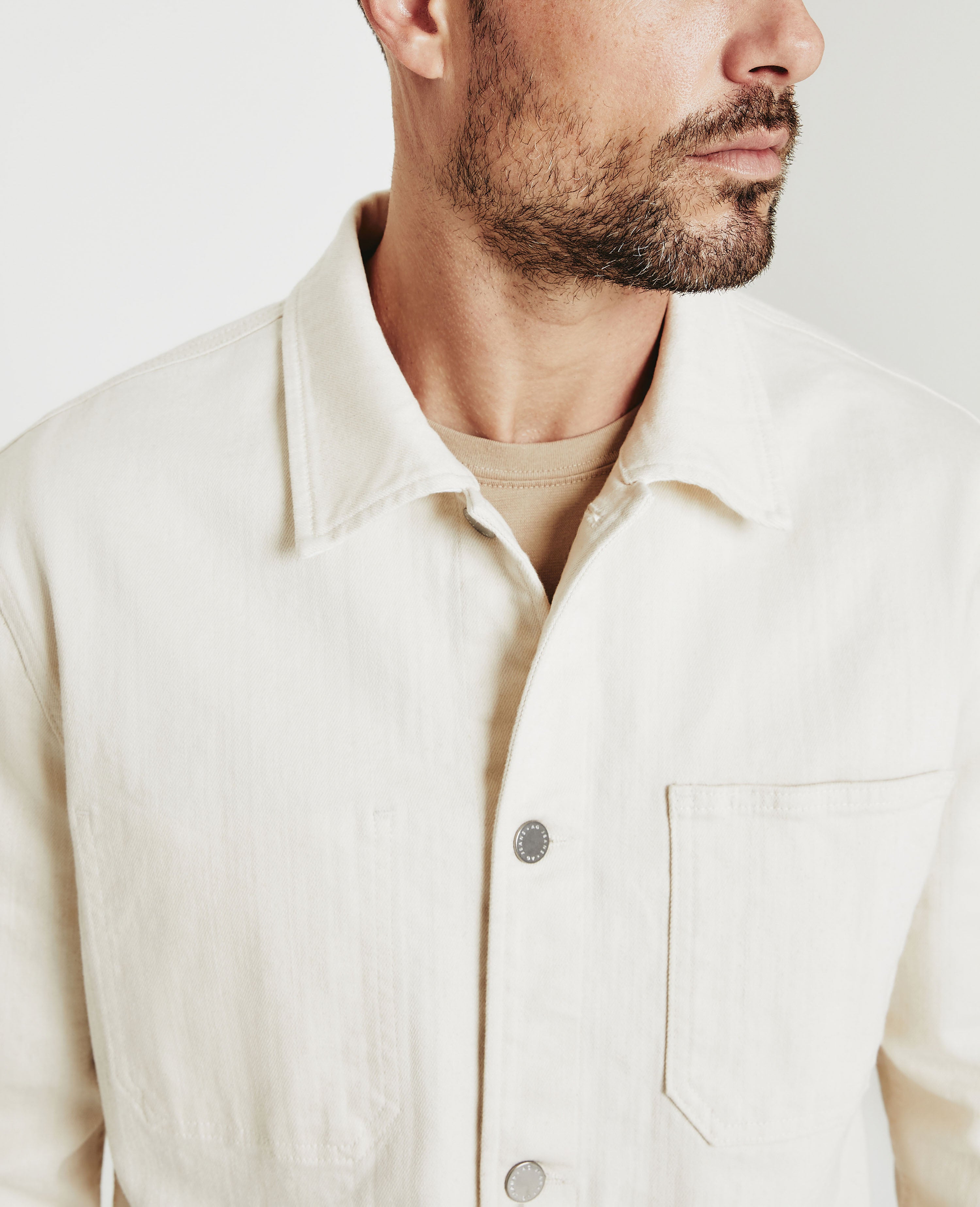 Mens Kirin Chore Jacket Ecru Dunes