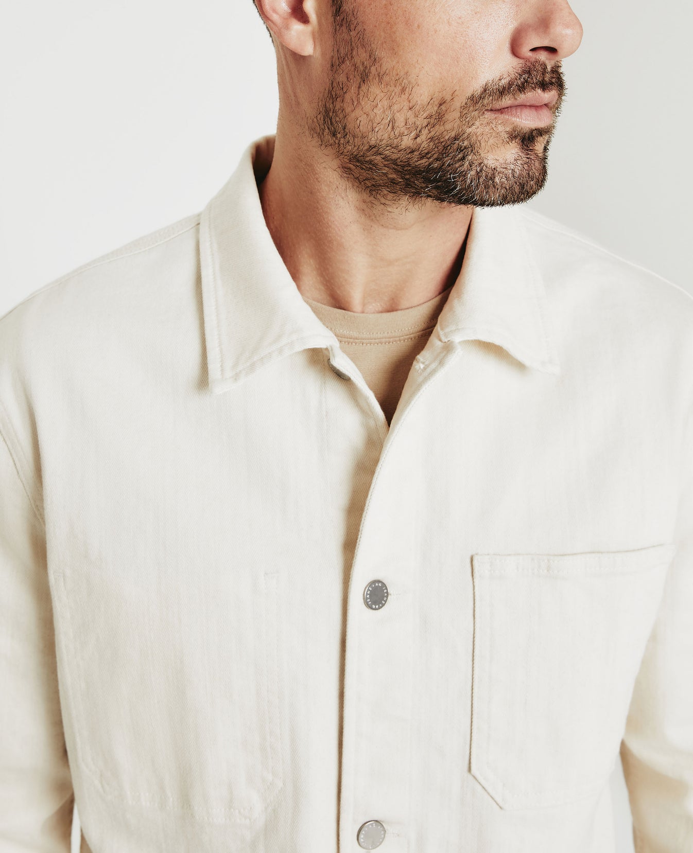 Kirin Chore Jacket Ecru Dunes Classic Chore Jacket Men Tops Photo 2