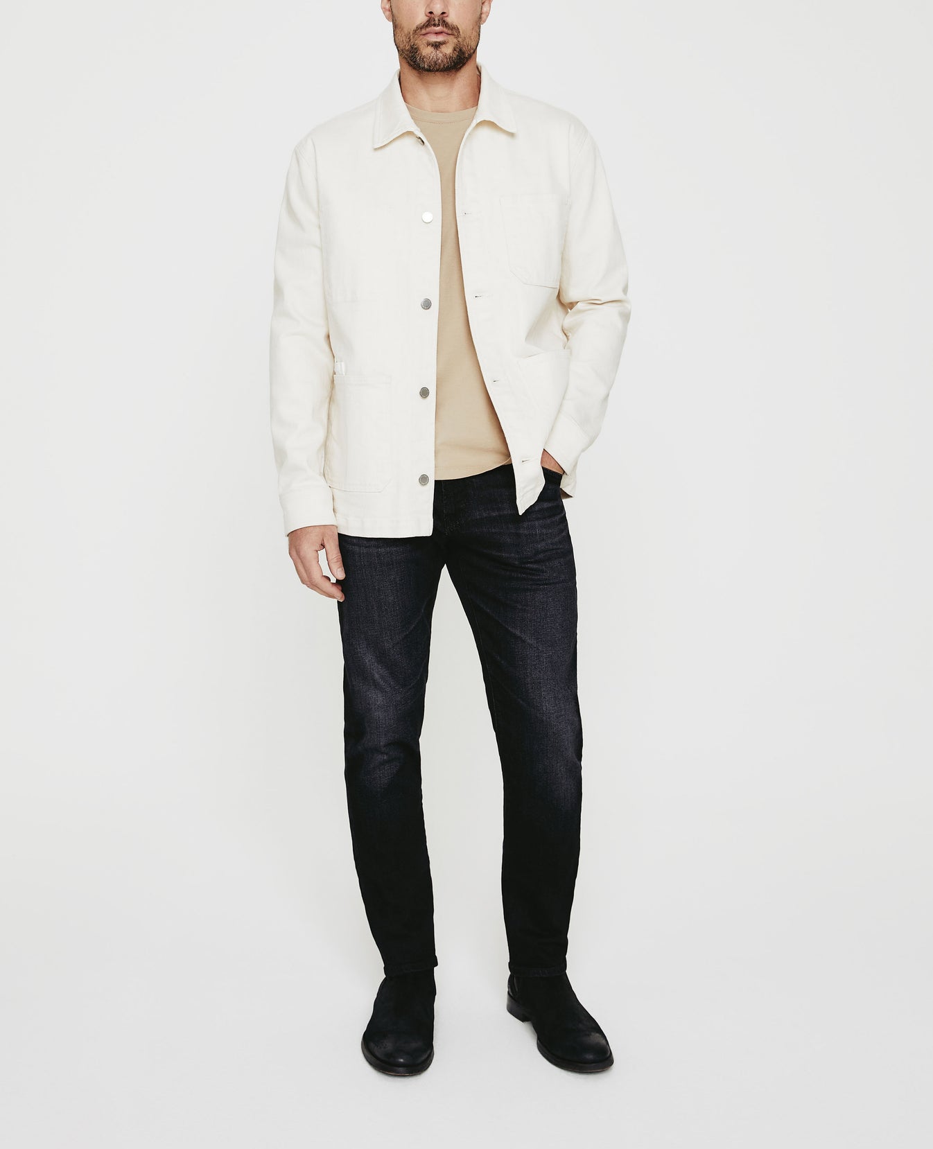 Kirin Chore Jacket Ecru Dunes Classic Chore Jacket Men Tops Photo 4