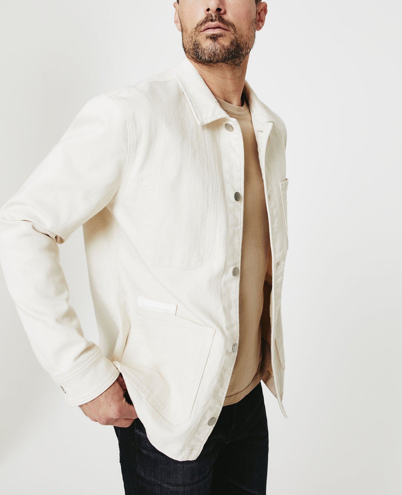 Kirin Chore Jacket Ecru Dunes Classic Chore Jacket Men Tops Photo 7